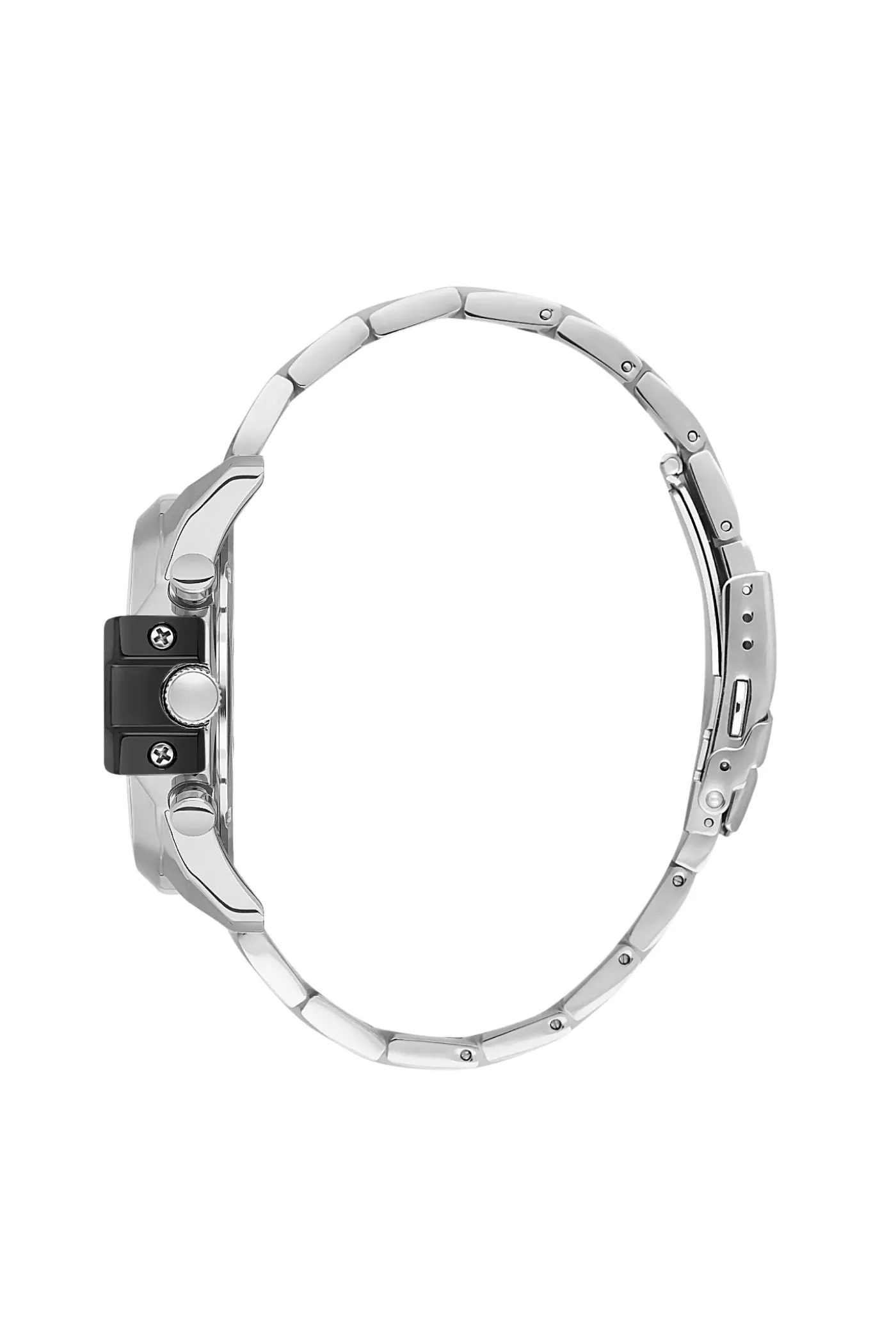 Gents Stainless Steel Bracelet Black Dial Watch - Silver sold by Edgars product image thumbnail 2