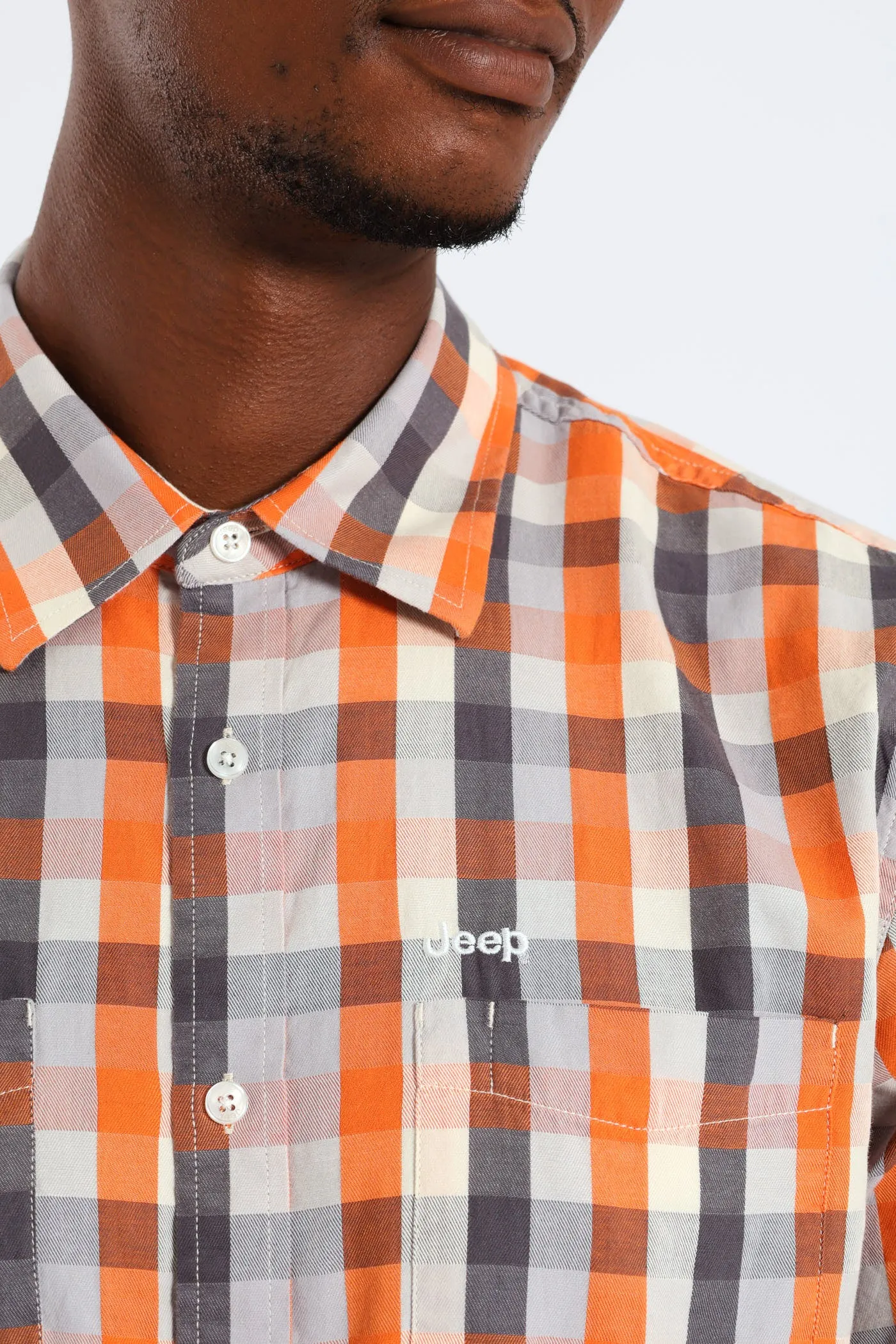 Yarn Dye Check Shirt - Orange sold by Edgars product image thumbnail 2