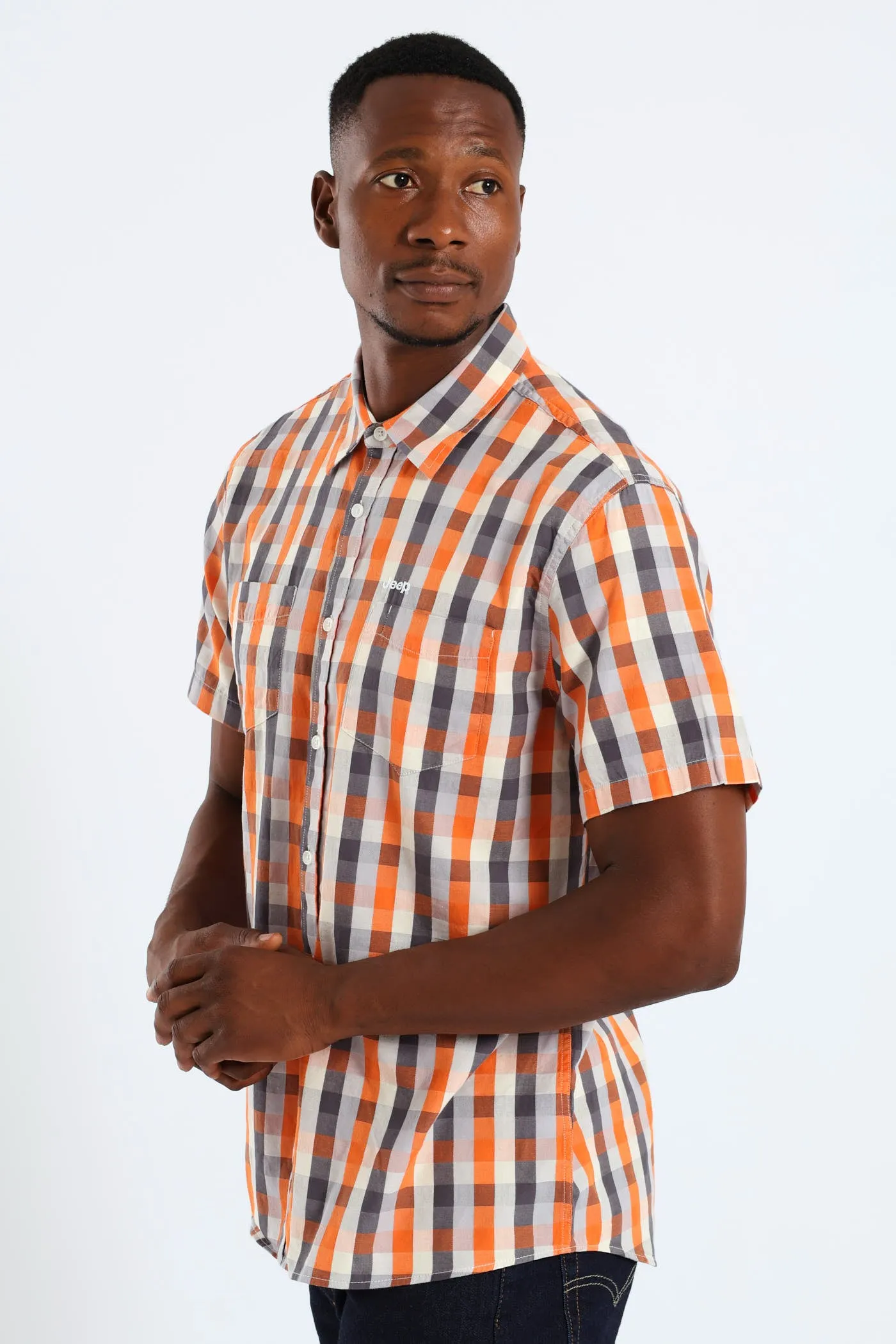 Yarn Dye Check Shirt - Orange sold by Edgars product image thumbnail 3