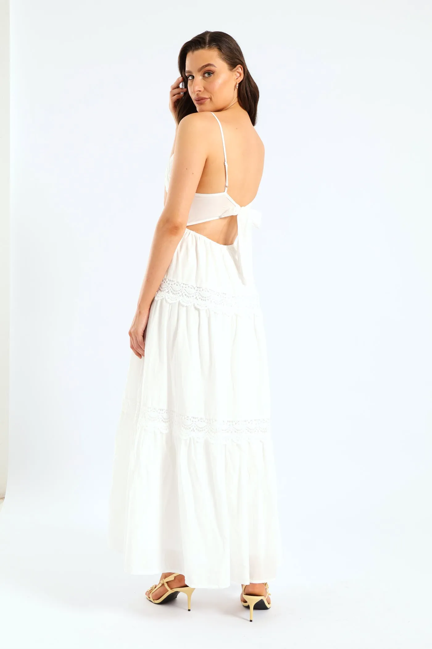 Aurelia Tiered Lace Maxi Dress - White sold by Edgars product image thumbnail 3