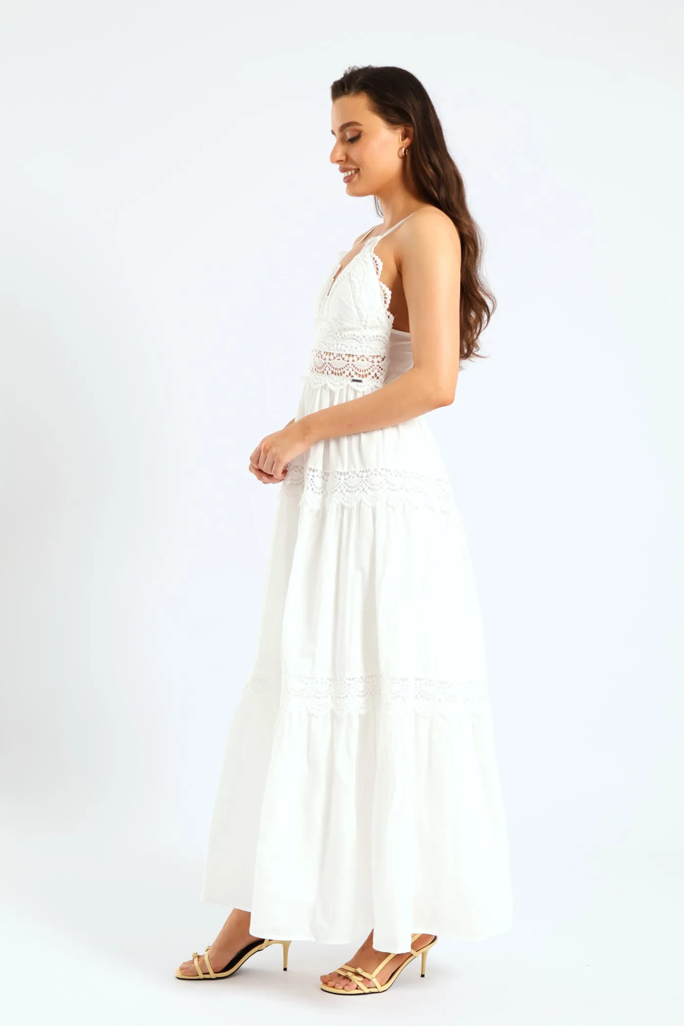 Aurelia Tiered Lace Maxi Dress - White sold by Edgars product image thumbnail 2