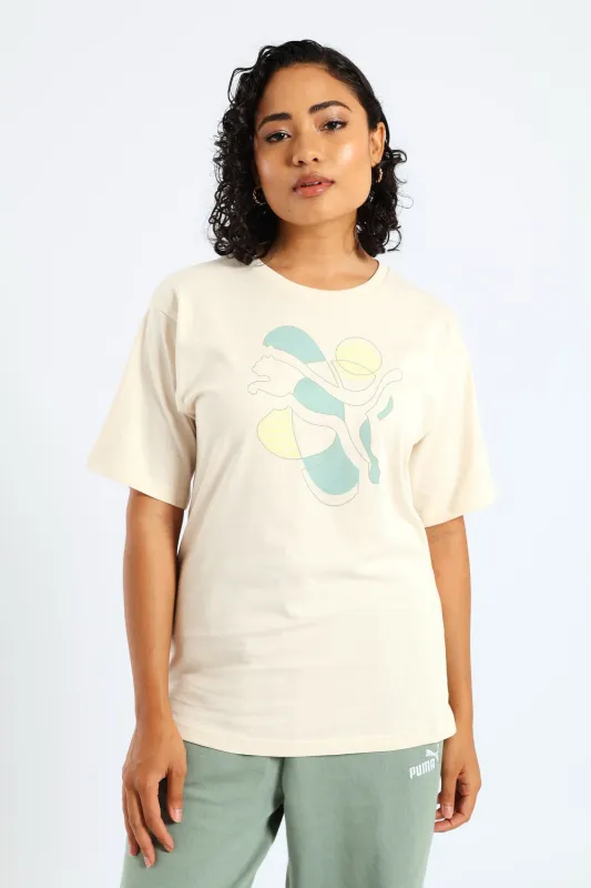 Graphic Relaxed Energy Tee - Beige sold by Edgars