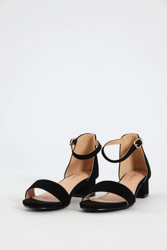 Girls Heeled Sandal - Black sold by Edgars