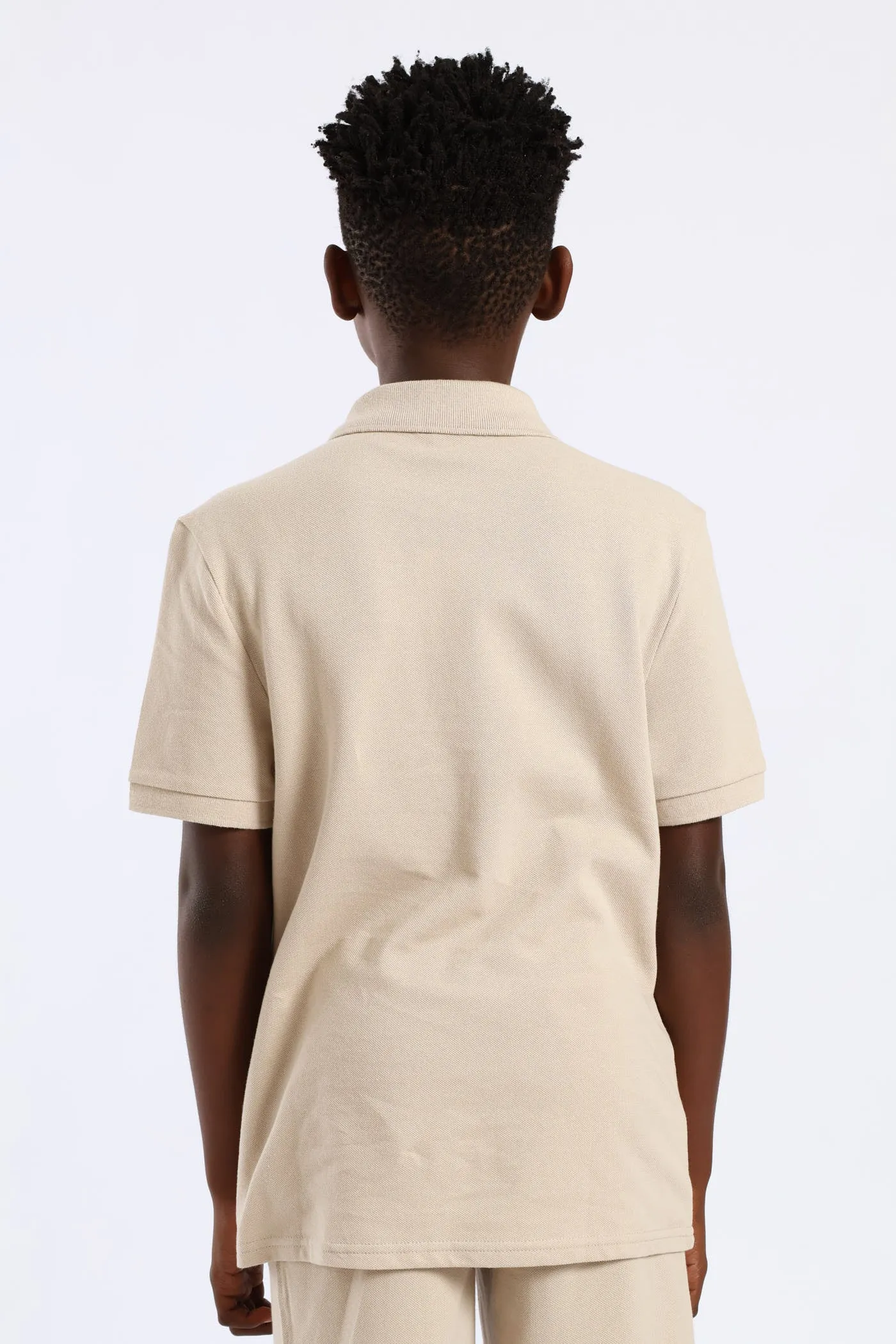 Boys Pique Zip Golfer - Stone sold by Edgars product image thumbnail 4