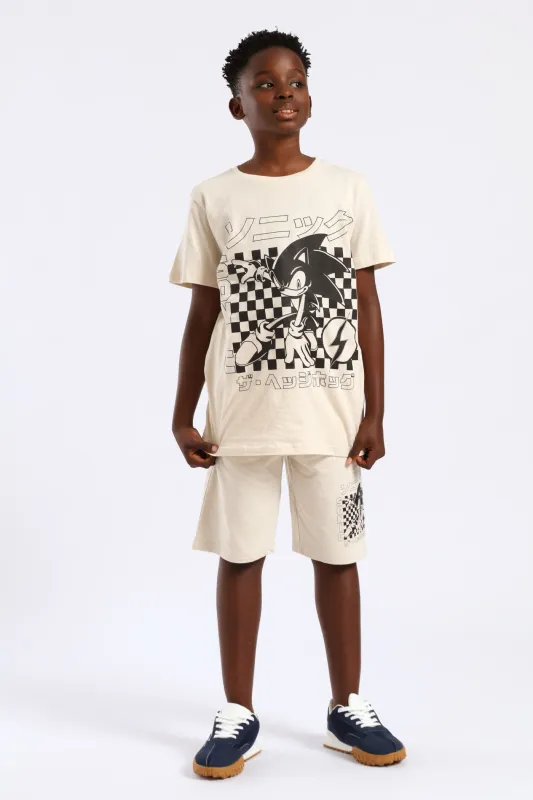 Boys Sonic Short - Stone sold by Edgars