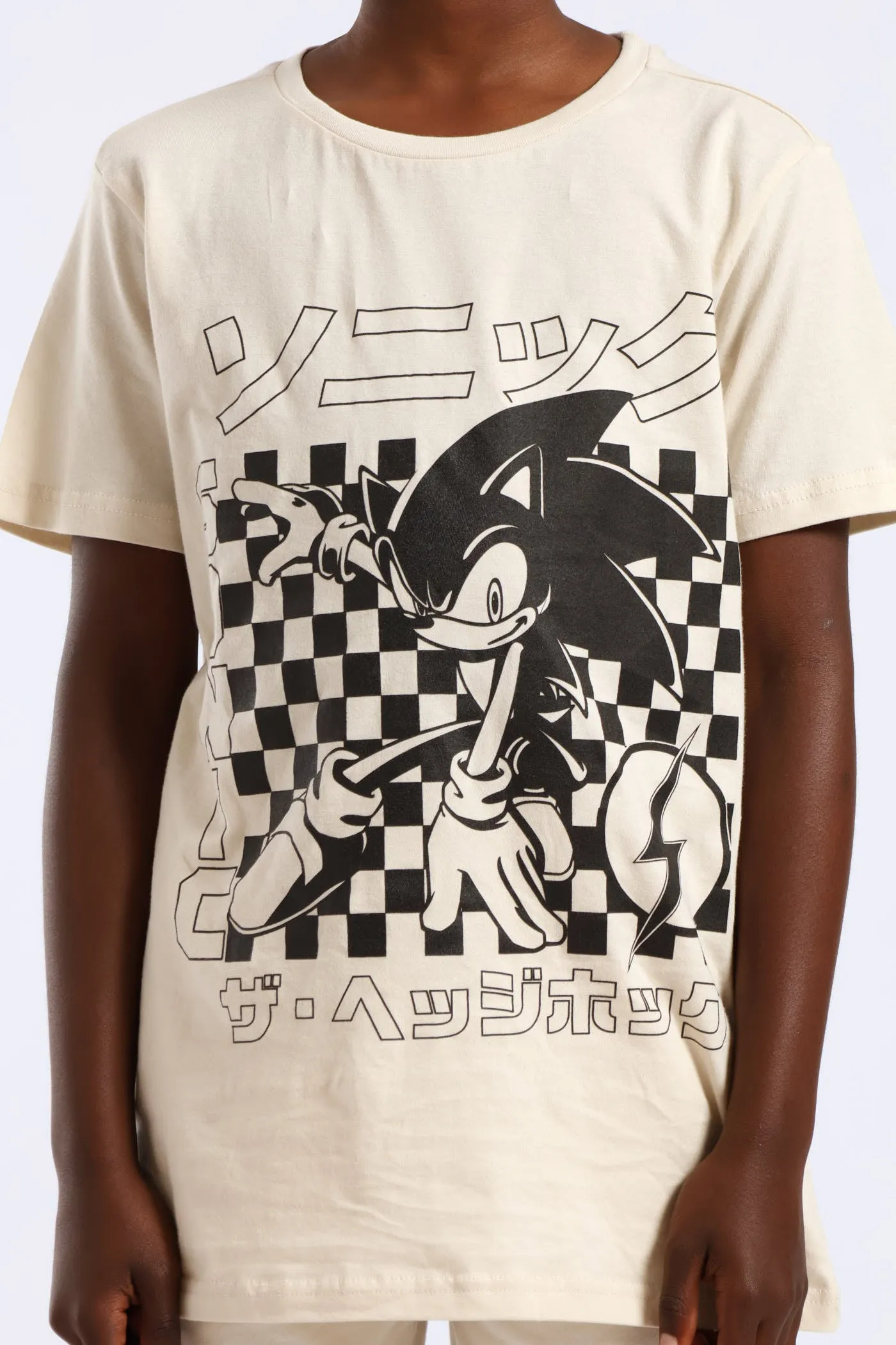 Boys Sonic Check T-Shirt - Stone sold by Edgars product image thumbnail 4