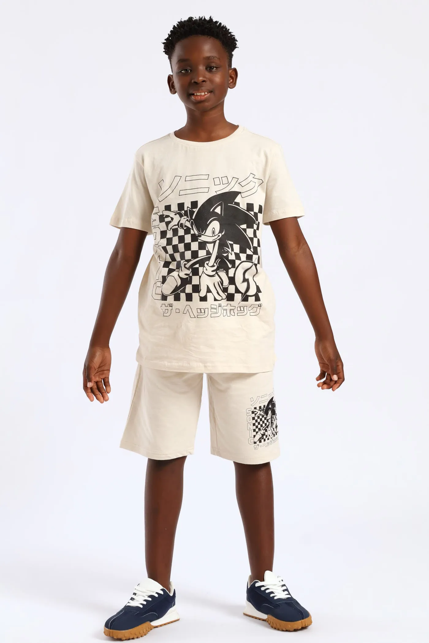Boys Sonic Check T-Shirt - Stone sold by Edgars product image thumbnail 5