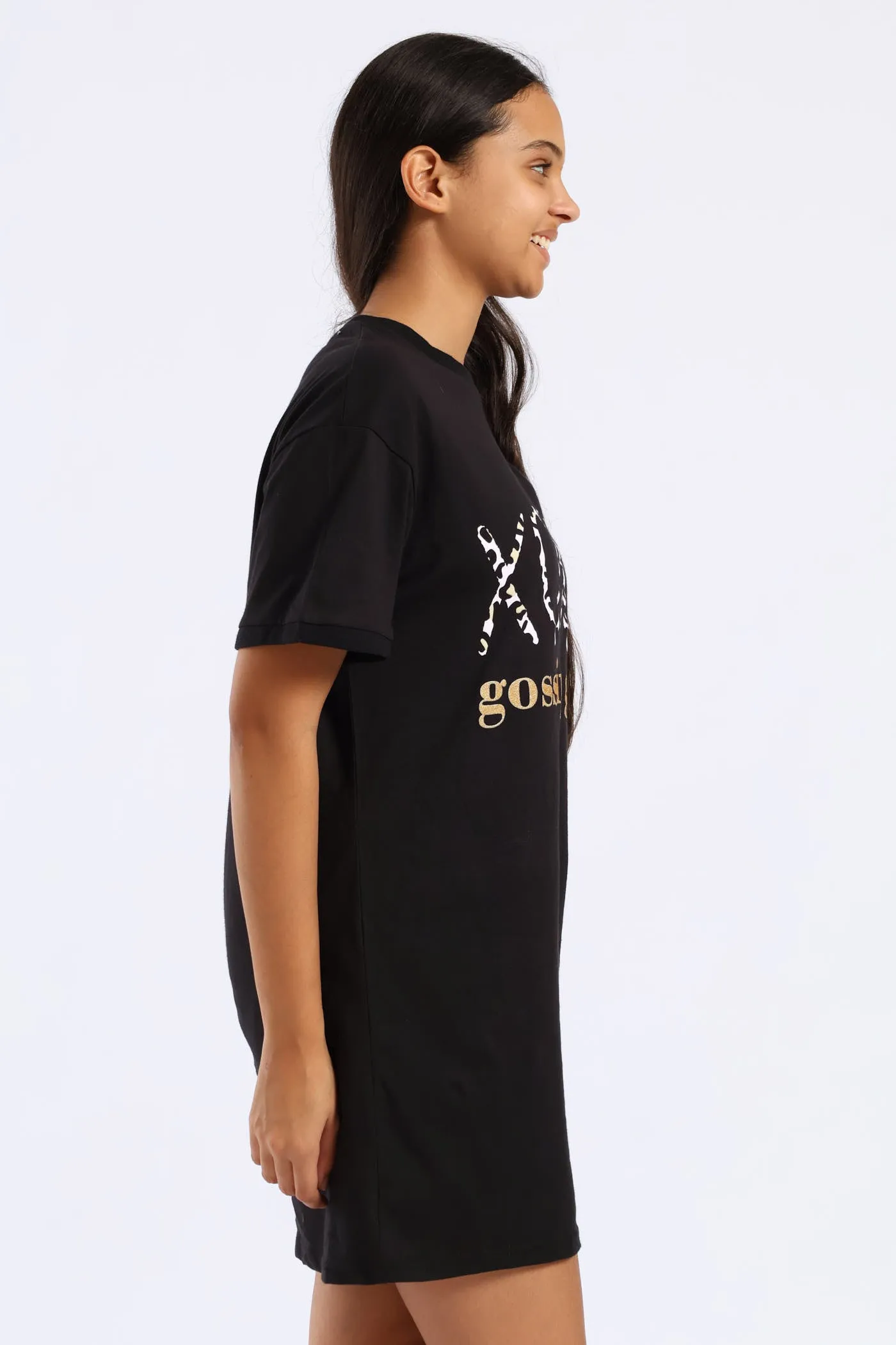 Girls Gossip Girl Sleep Dress - Black sold by Edgars product image thumbnail 2