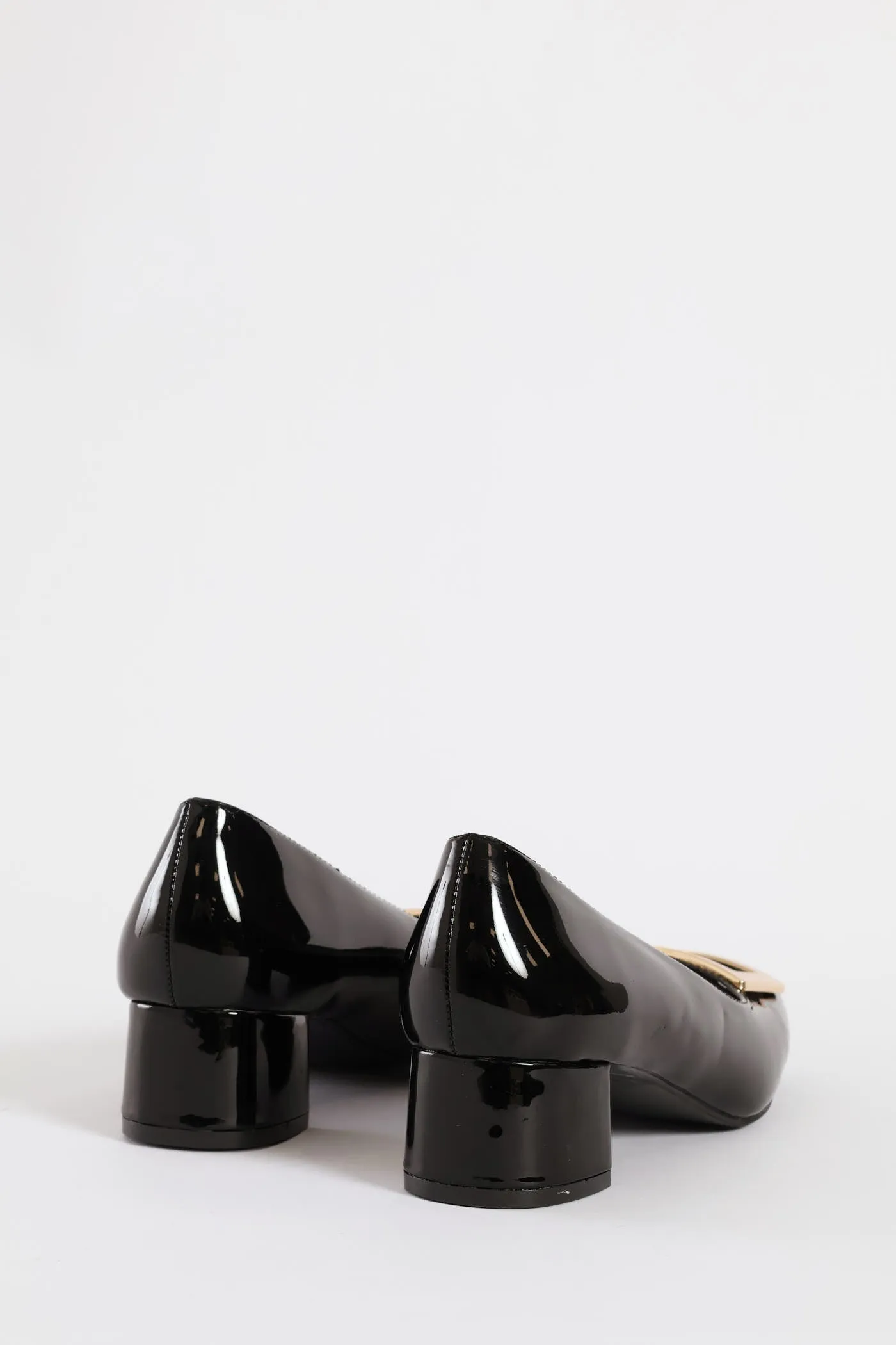 Square Toe Block Court Heel With Trim - Black sold by Edgars product image thumbnail 5
