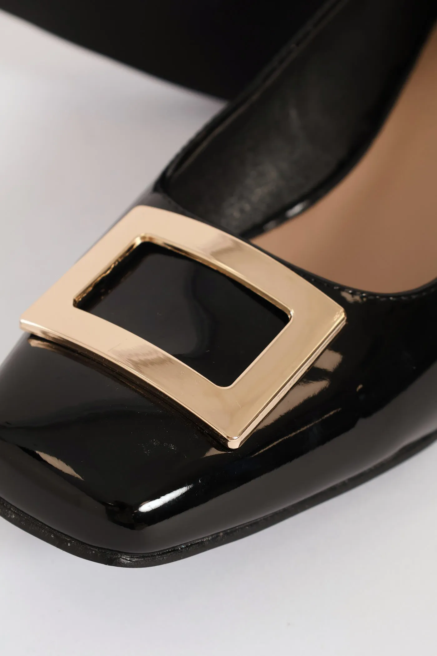 Square Toe Block Court Heel With Trim - Black sold by Edgars product image thumbnail 2