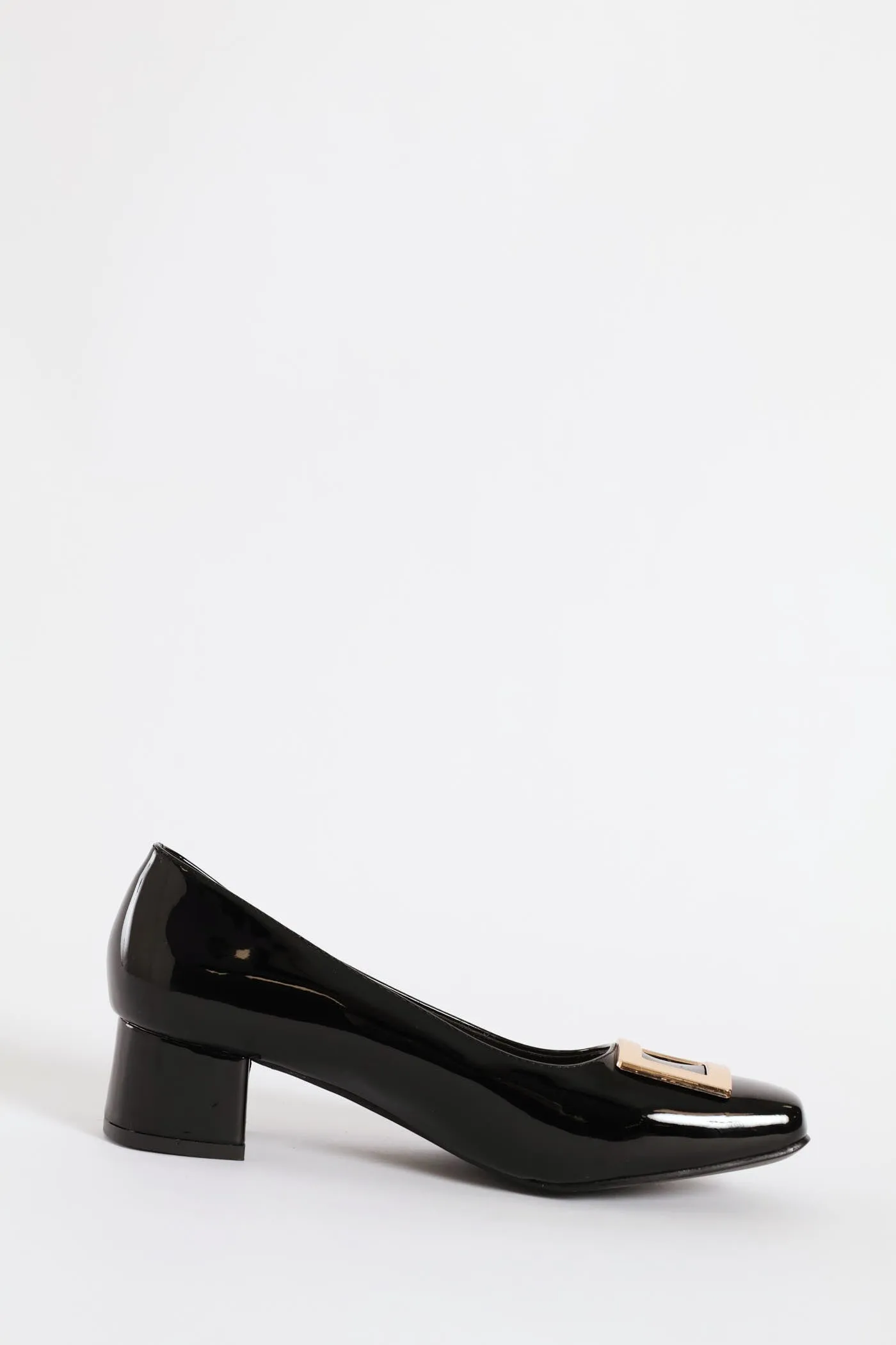 Square Toe Block Court Heel With Trim - Black sold by Edgars product image thumbnail 3