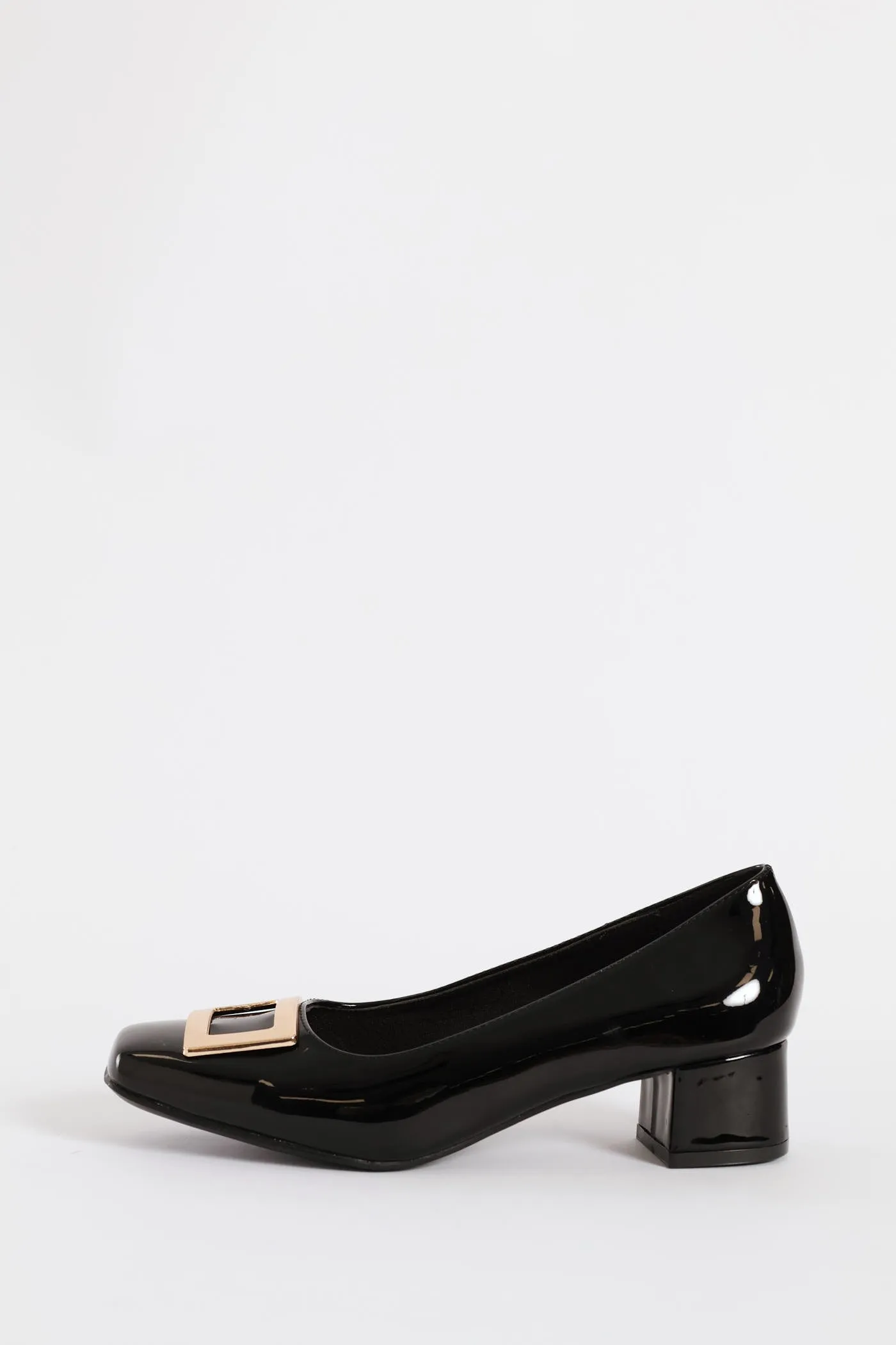 Square Toe Block Court Heel With Trim - Black sold by Edgars product image thumbnail 4