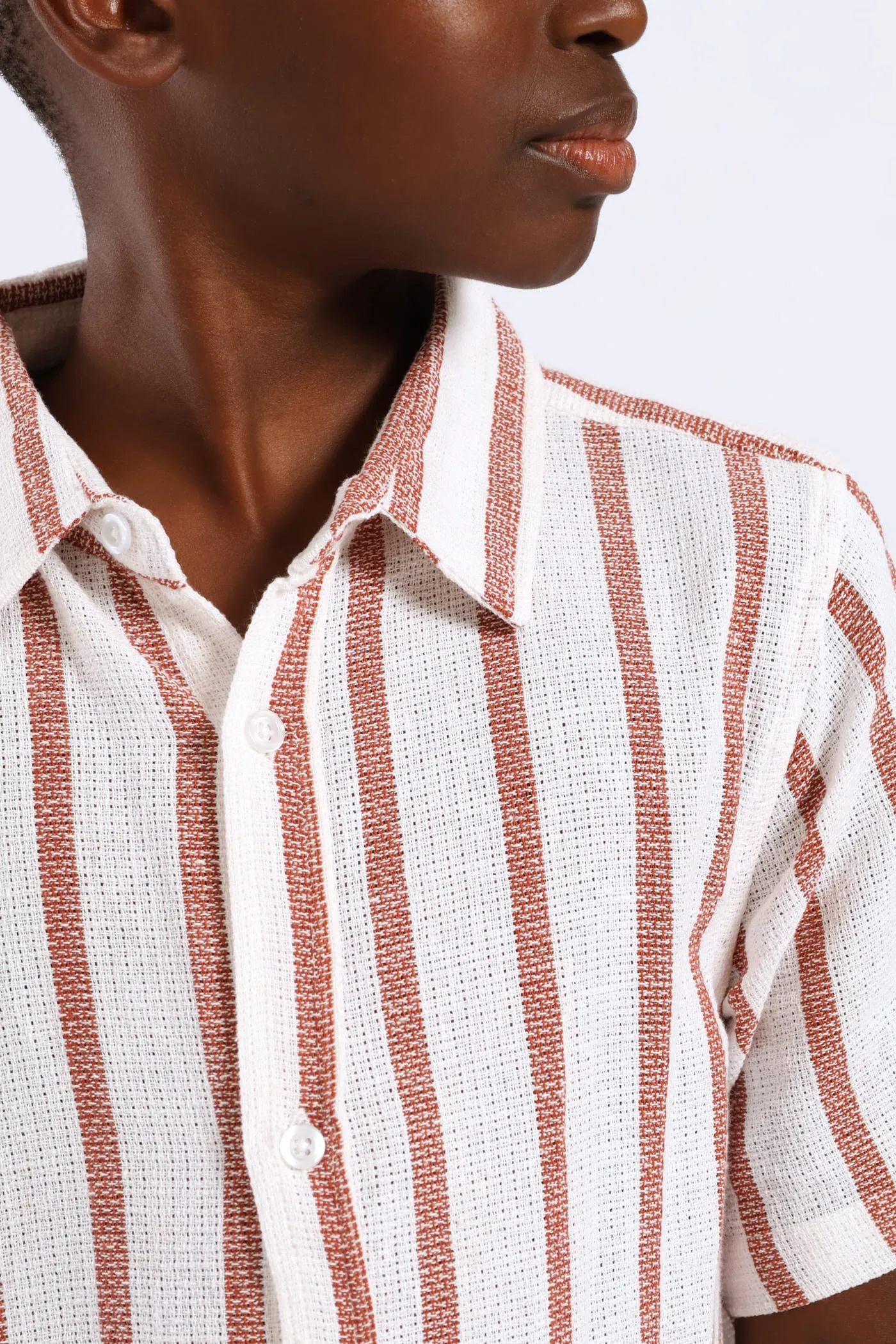 Boys Stripe Texture Shirt - Natural sold by Edgars product image thumbnail 5