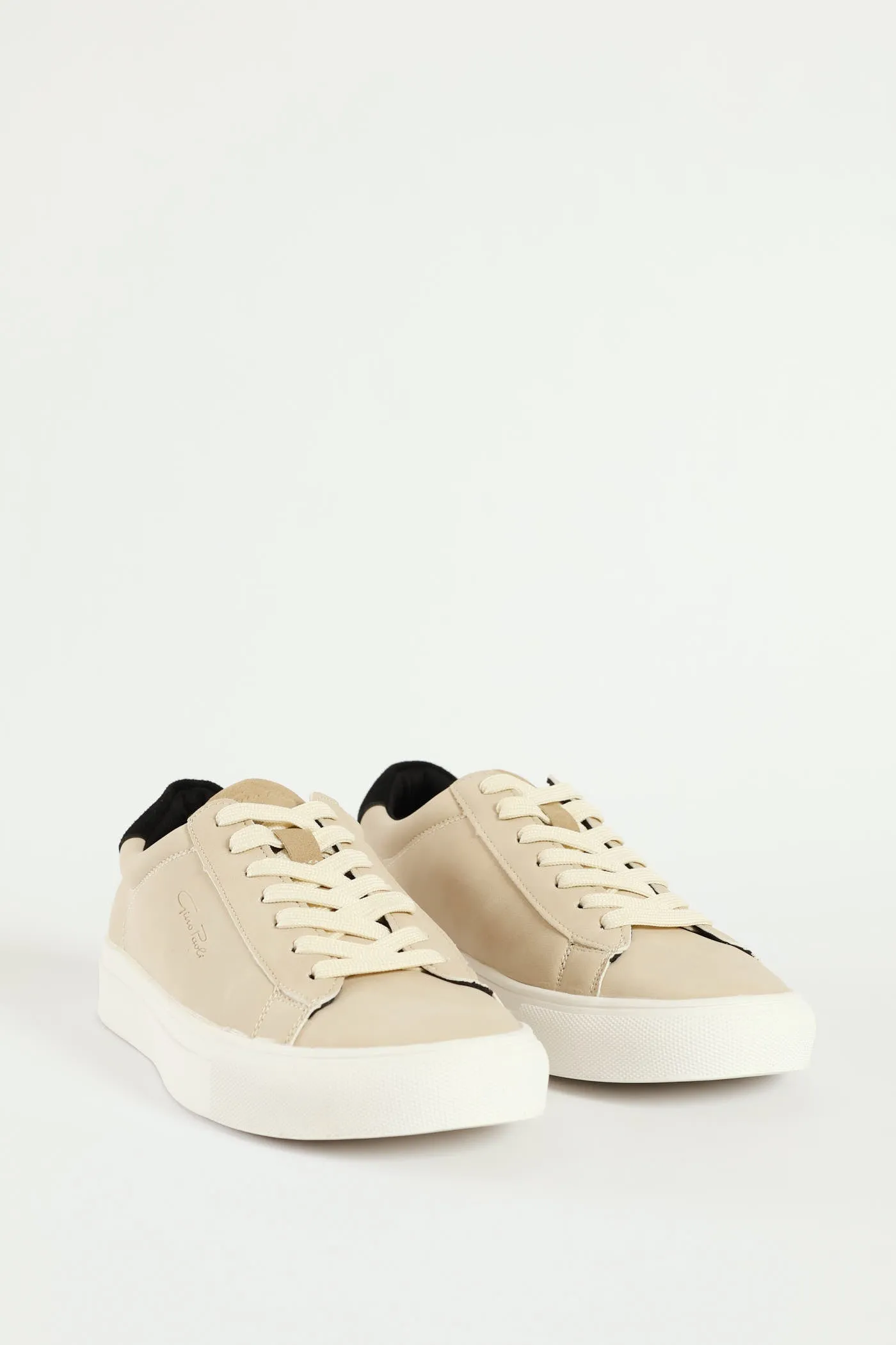 Atlas Plain Lace Up Sneaker - Stone sold by Edgars