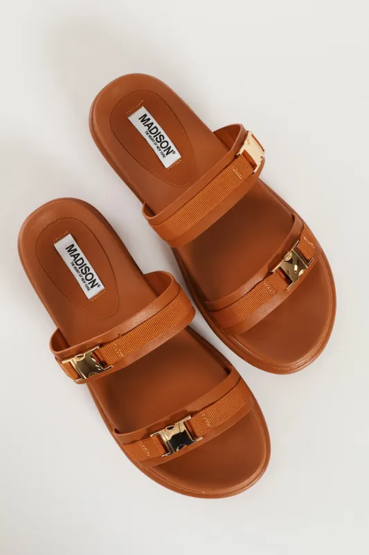 2 Strap Sandal - Tan sold by Edgars