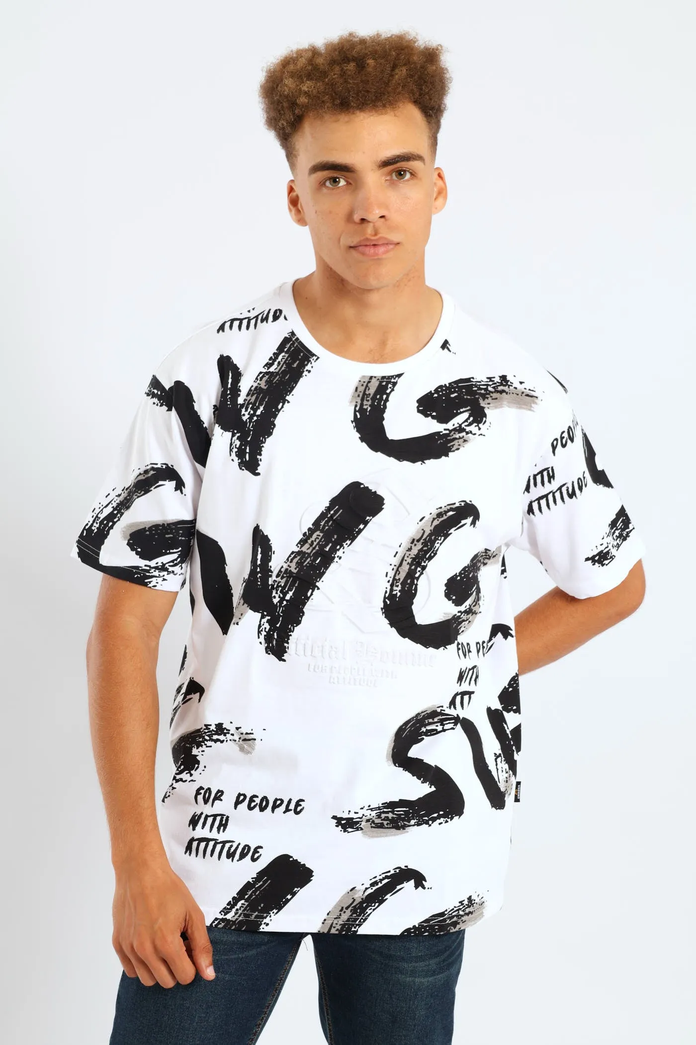 Rotary Embossed Tee - White sold by Edgars