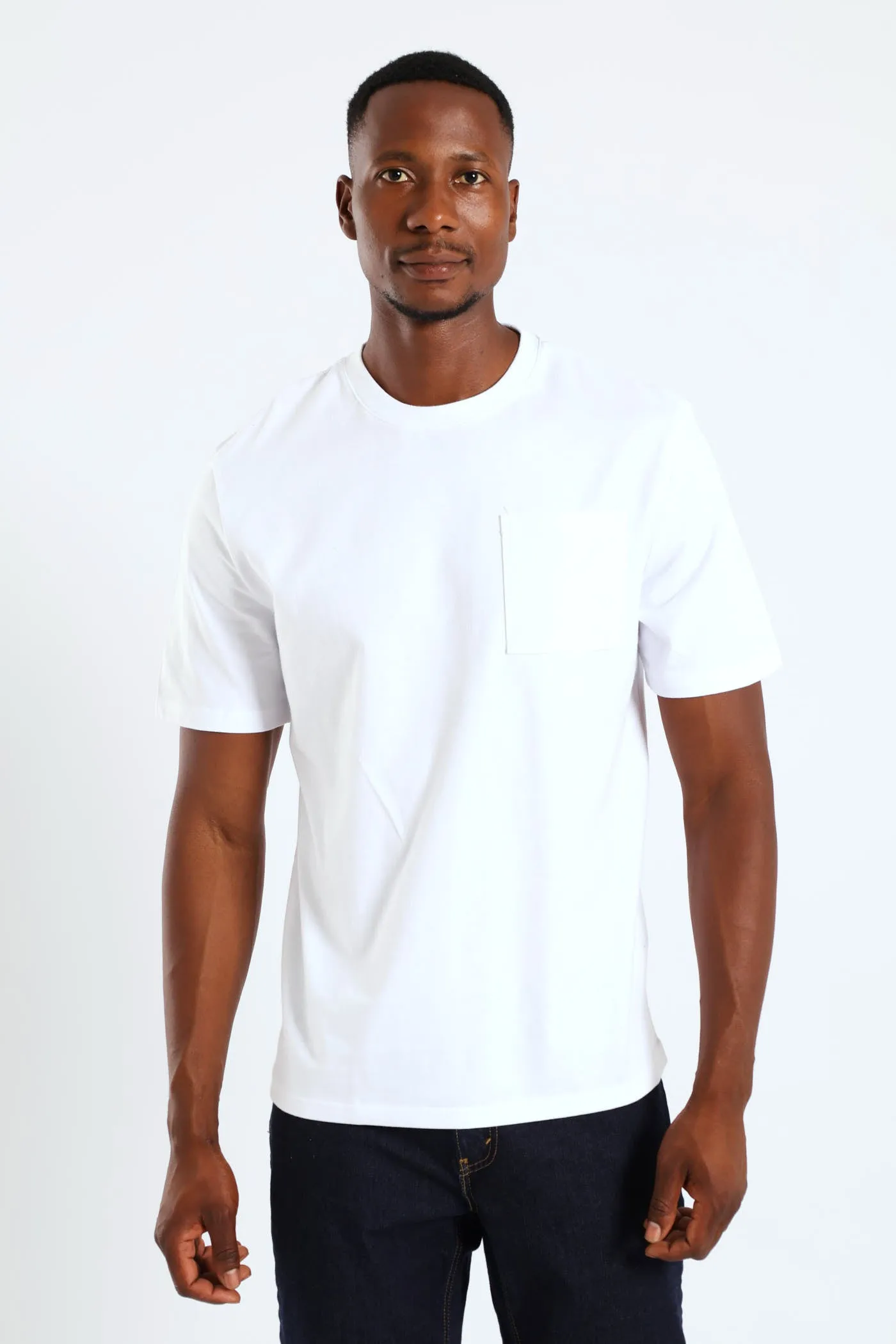 Heavy Weight Pocket Tee - White sold by Edgars