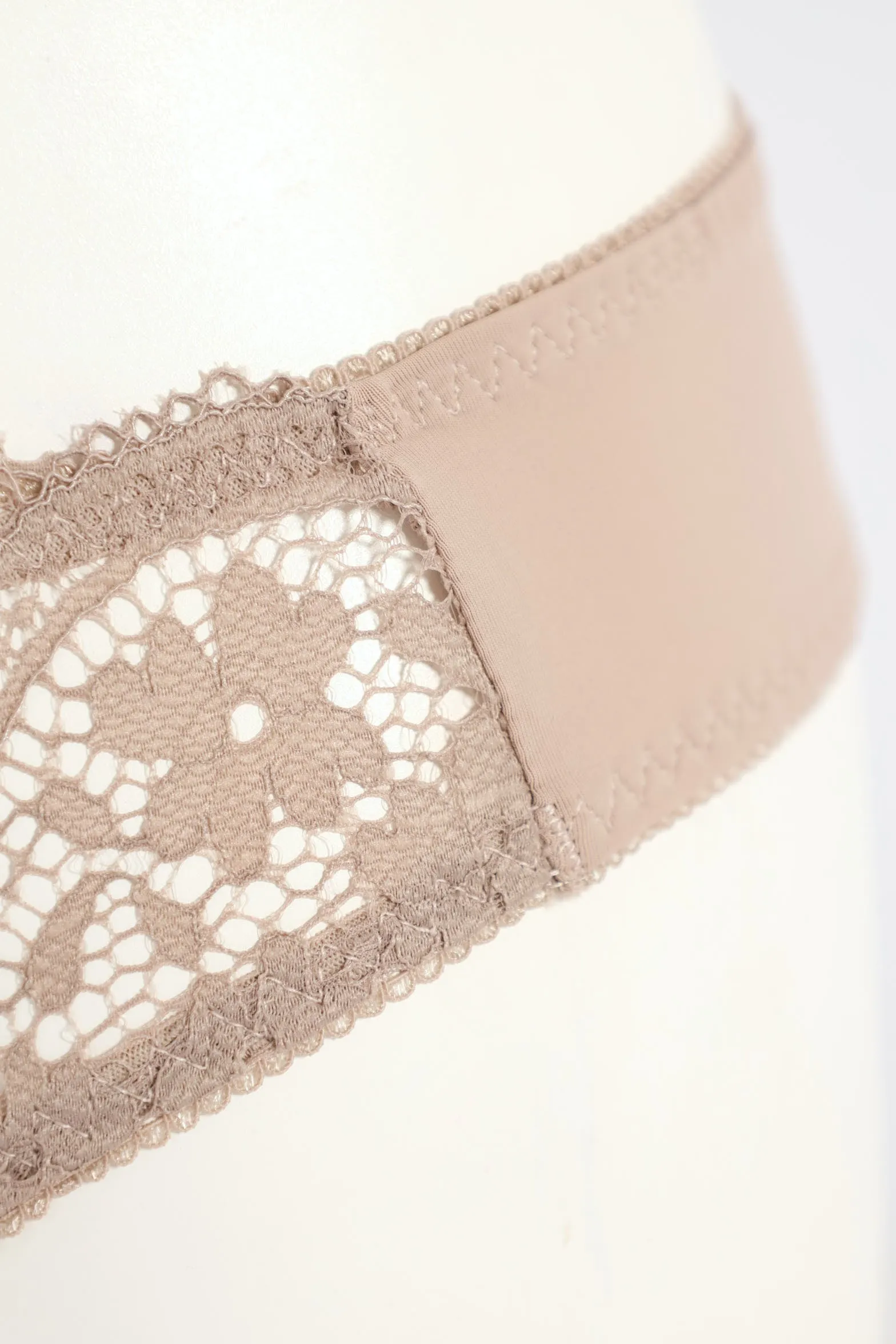 Microfibre & Lace Floral Thong - Stone sold by Edgars product image thumbnail 3