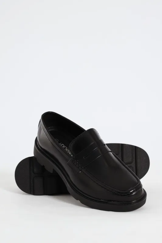 Chunky Slip On With Band On Upper - Black sold by Edgars