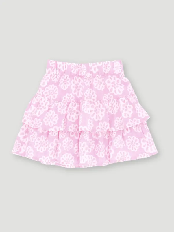 Pre-Girls Seersucker Rara Skirt - Pink sold by Edgars