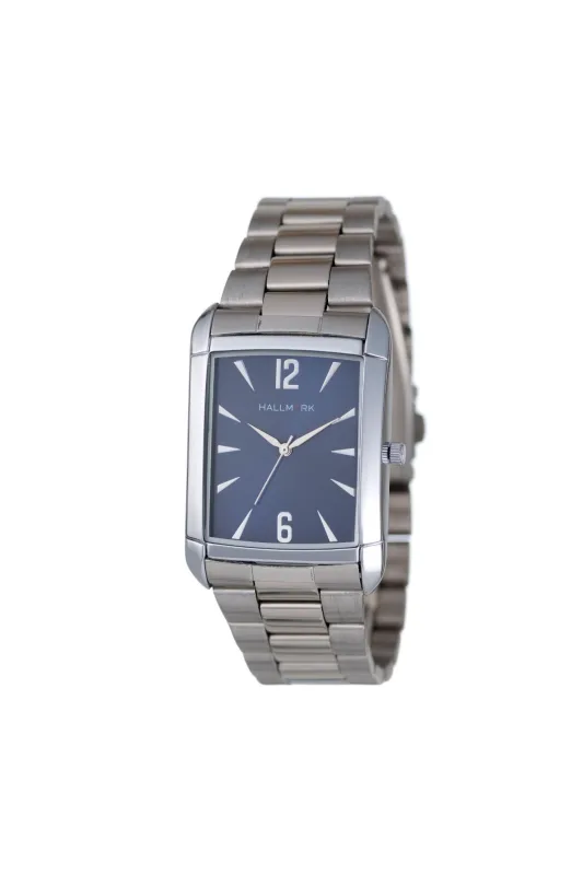 Blue Dial Silver Rectangle Bracelet Watch sold by Edgars