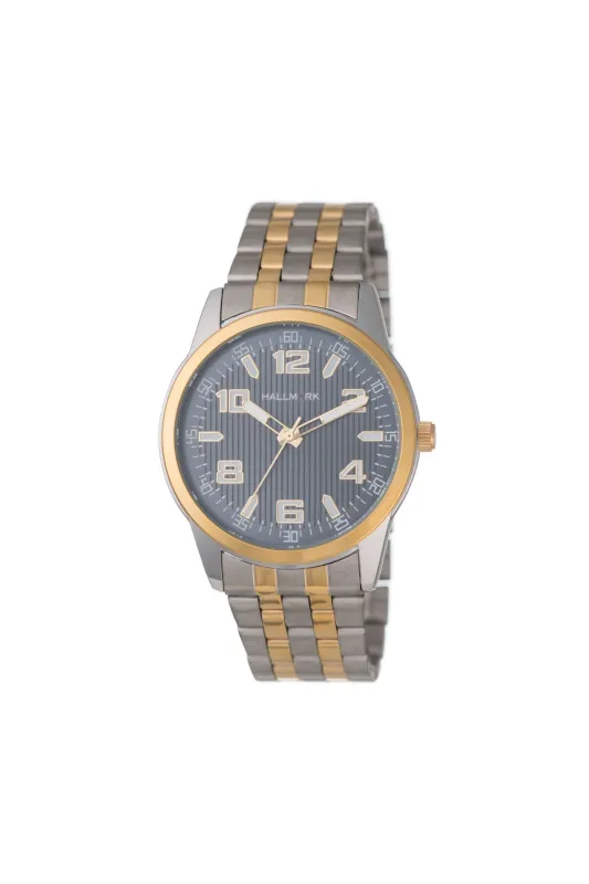 Two Tone Round Bracelet Blue Dial Watch - Silver sold by Edgars