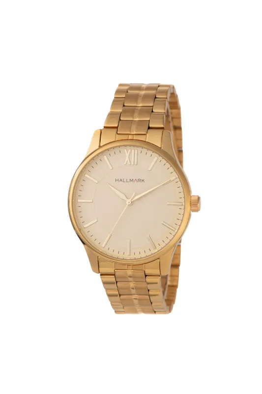 Gold Round Bracelet Champagne Dial X11 Index Watch sold by Edgars