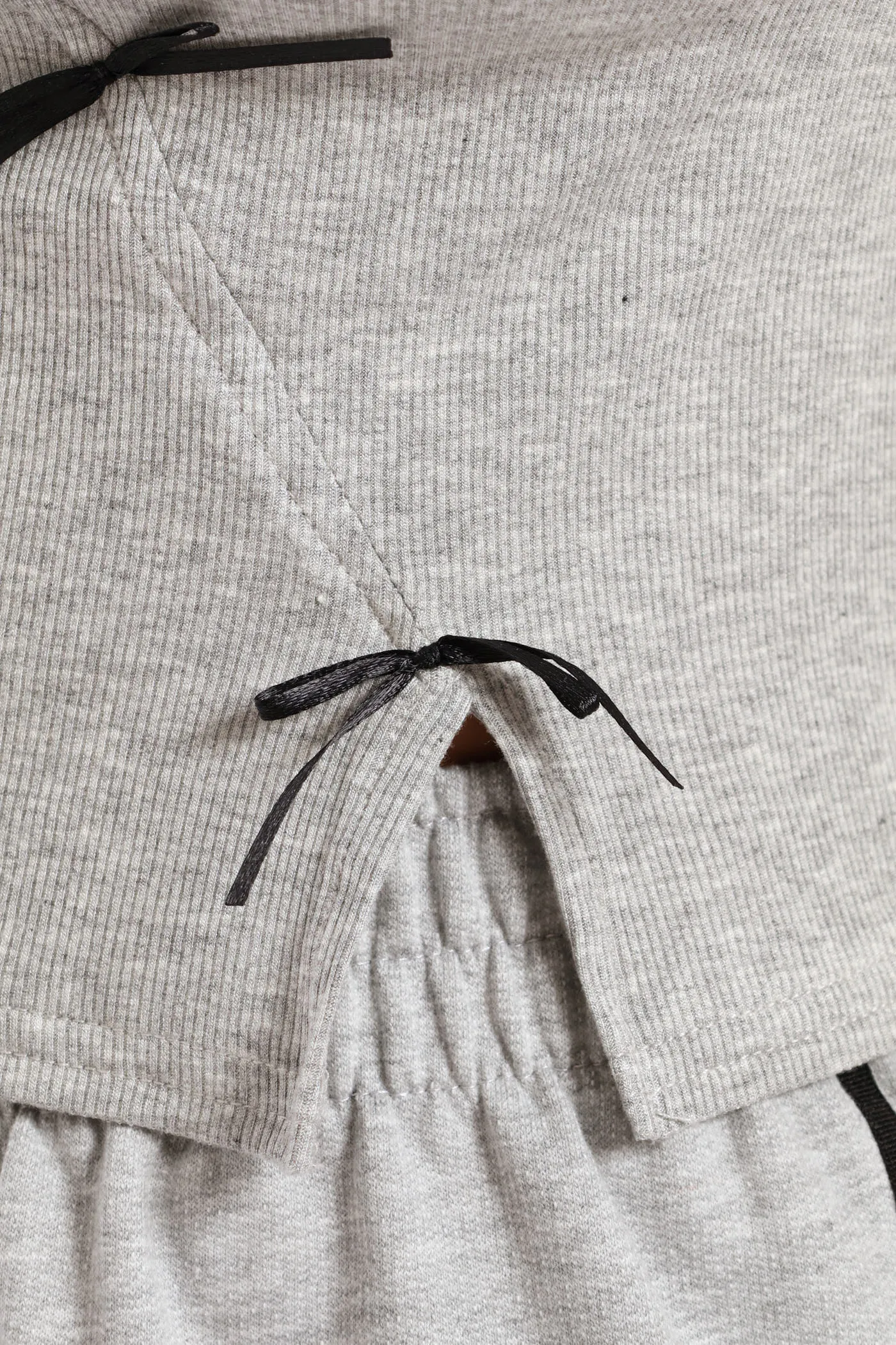 Girls Ribbed Bow Detail Tee - Grey sold by Edgars product image thumbnail 5