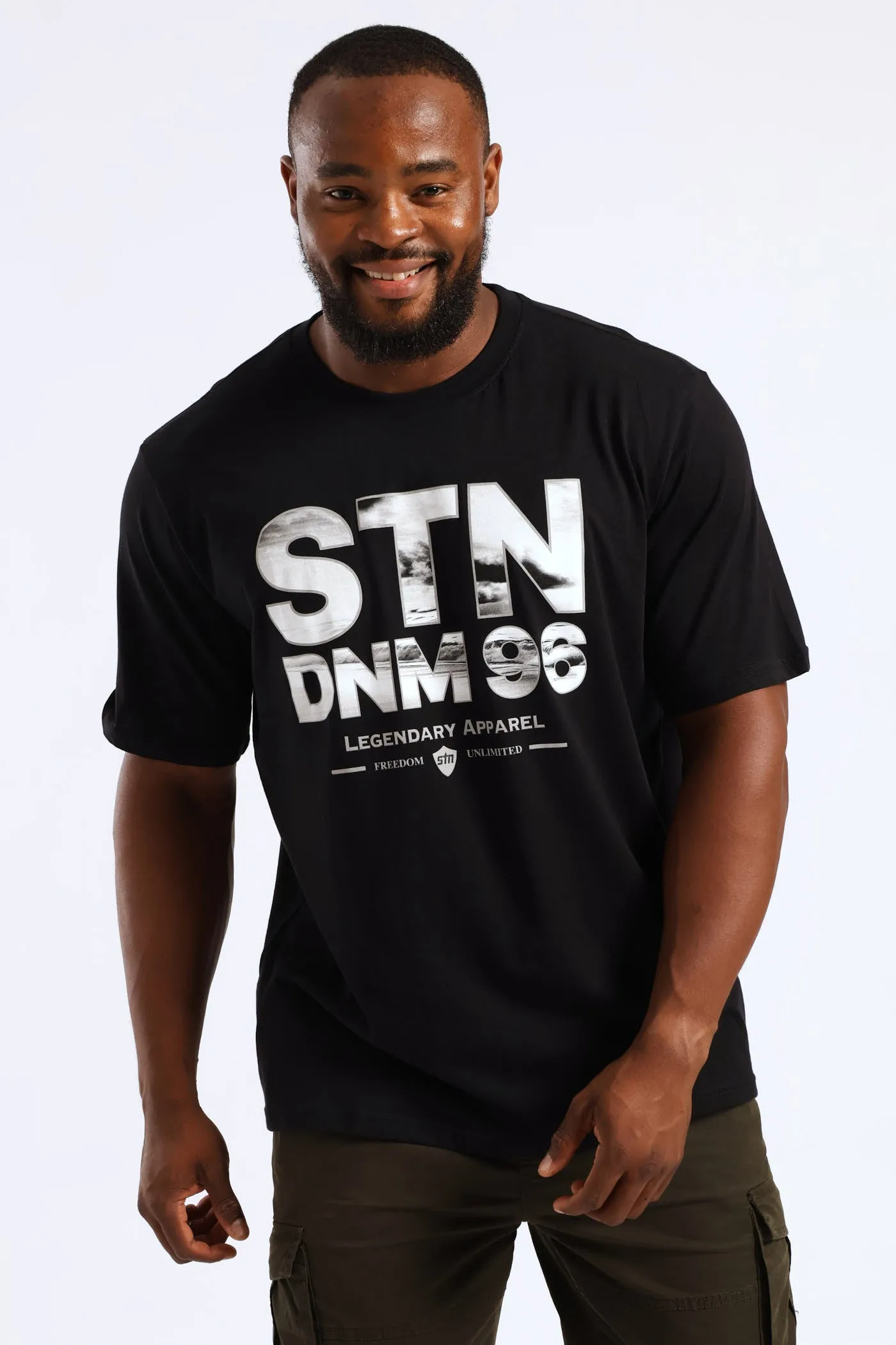 Icon Line Photo Print Tee - Black sold by Edgars