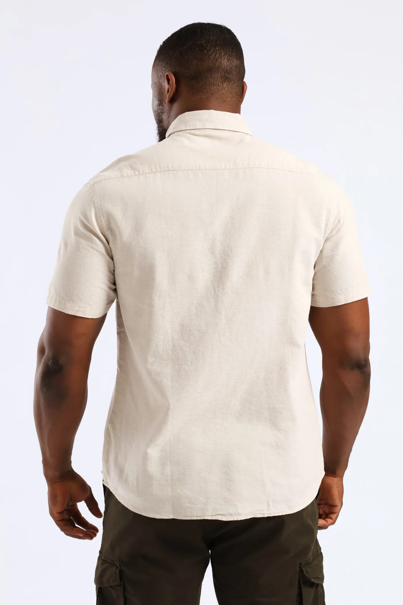 Short Sleeve Slub Shirt - Stone sold by Edgars product image thumbnail 4