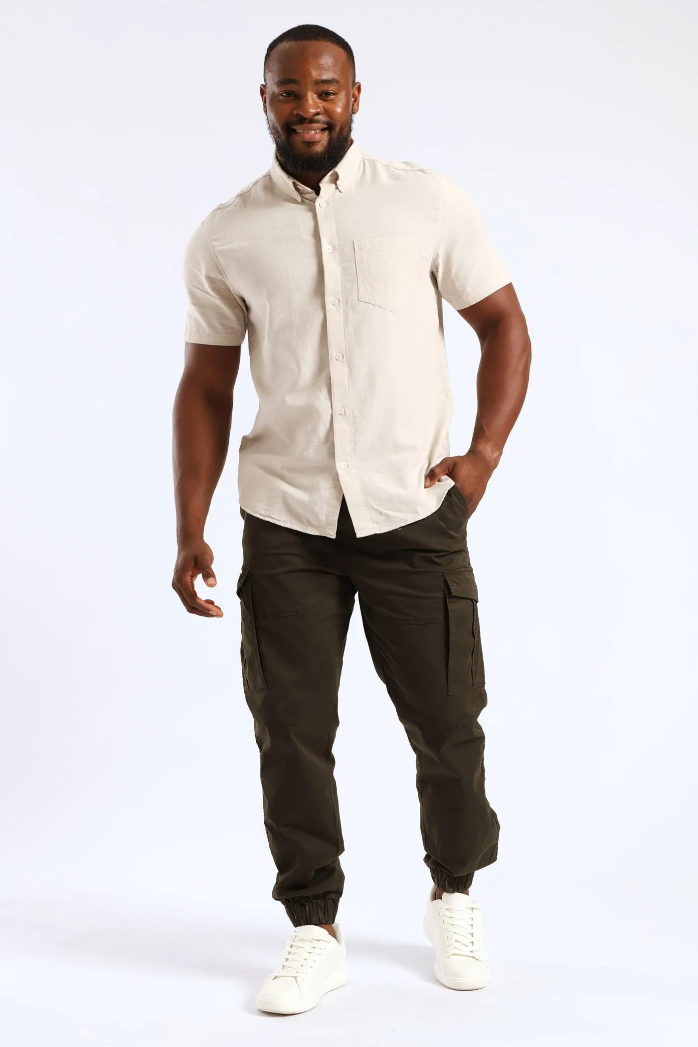 Short Sleeve Slub Shirt - Stone sold by Edgars product image thumbnail 5