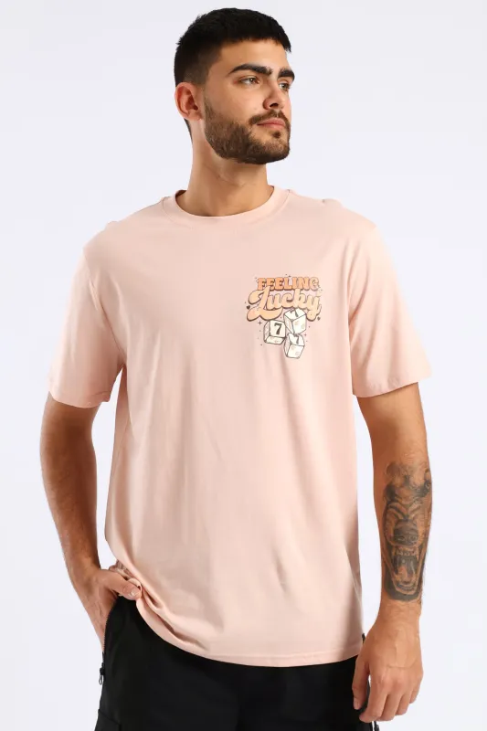 Feeling Lucky Dice Print Tee - Pink sold by Edgars