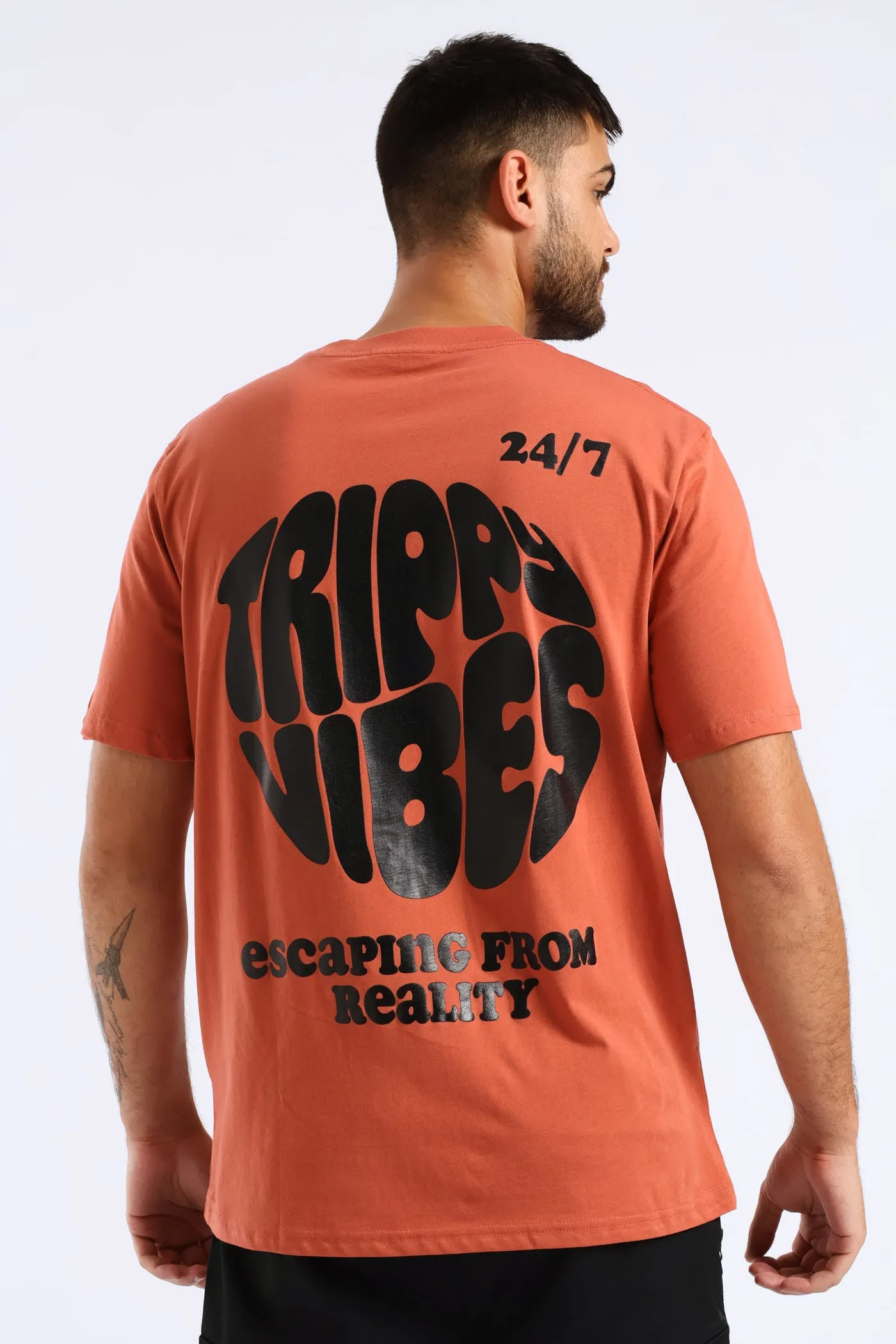 Trippy Vibes Front & Back Tee - Red sold by Edgars product image thumbnail 2