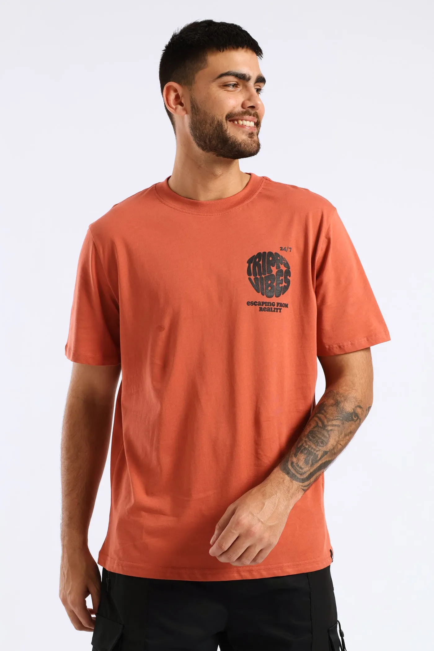 Trippy Vibes Front & Back Tee - Red sold by Edgars product image thumbnail 3