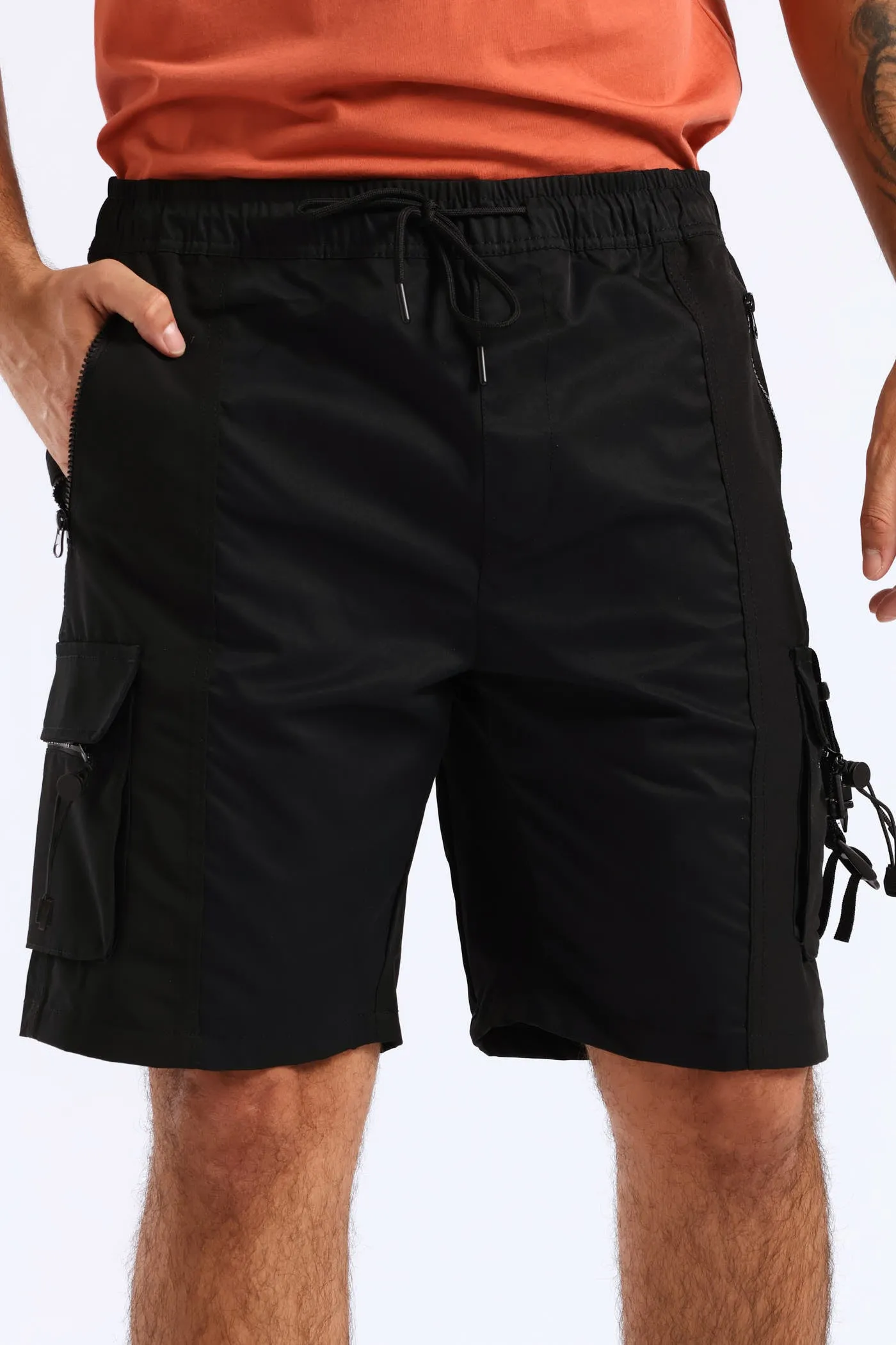 Cargo Strap Short - Black sold by Edgars