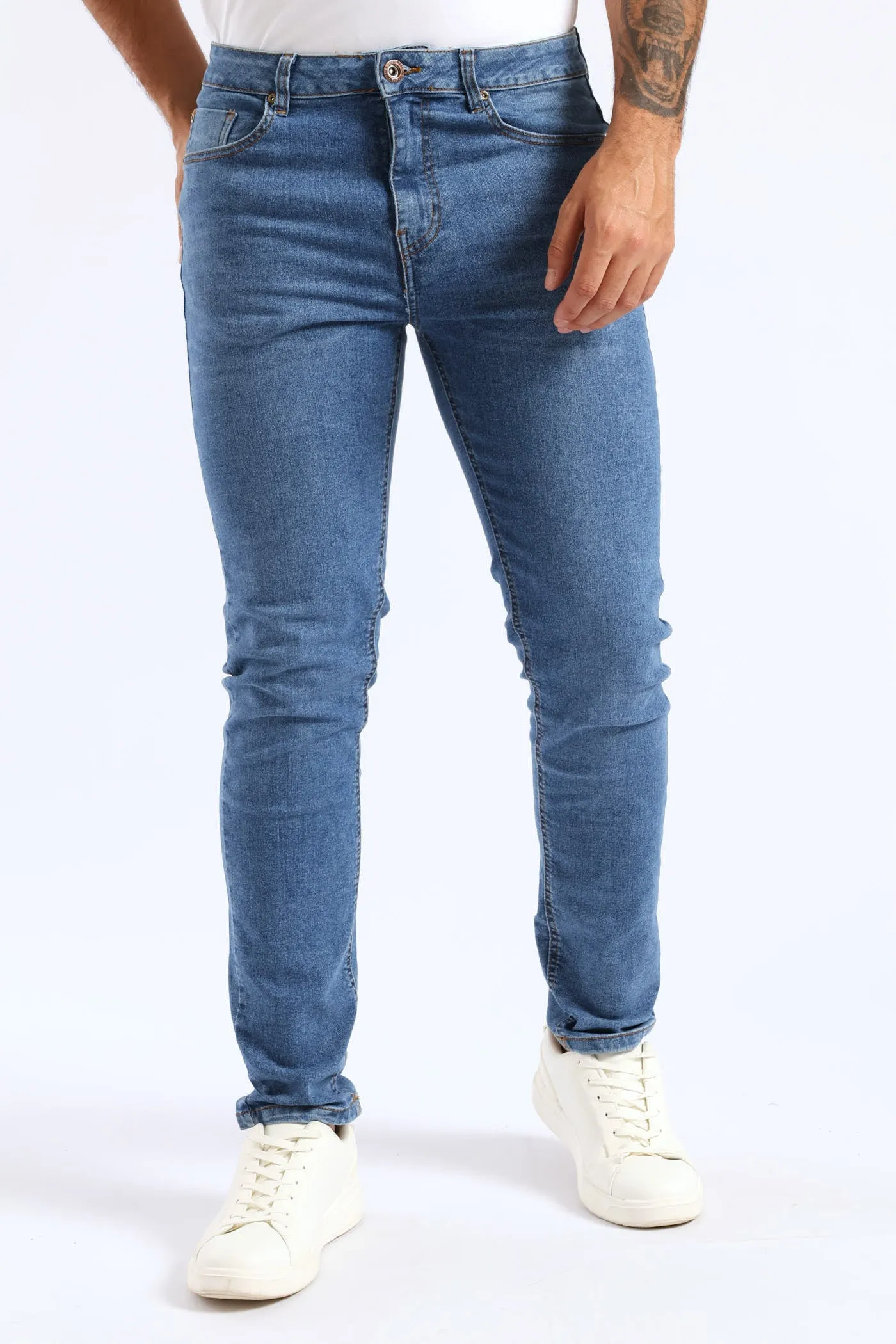 Skinny Stretch Denim - Light Wash sold by Edgars