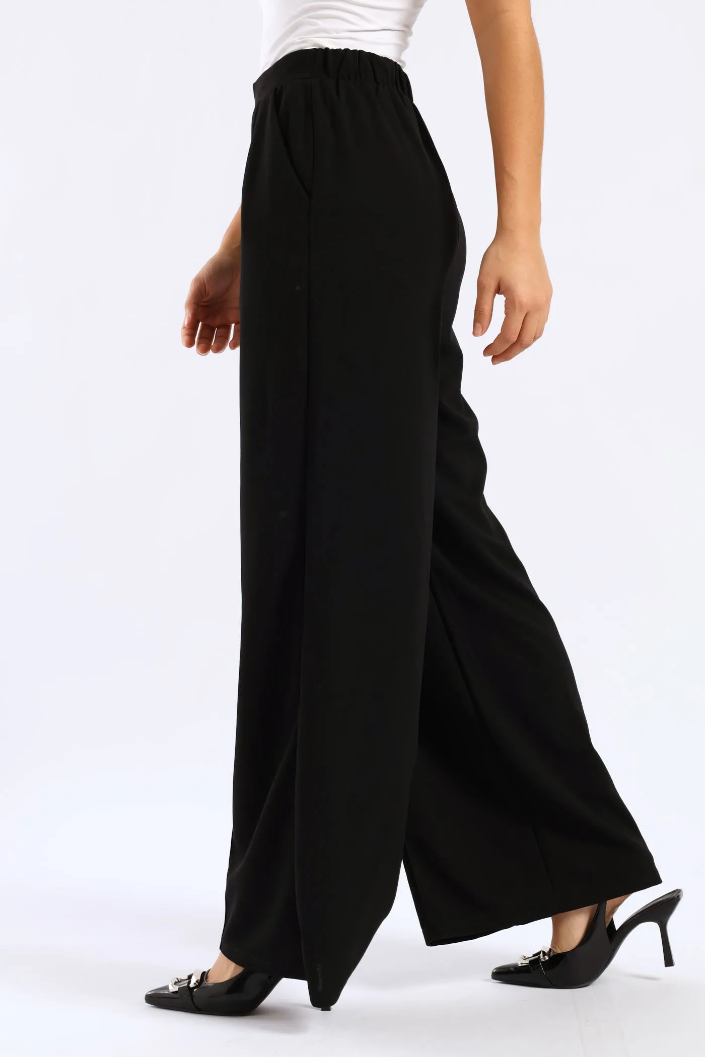 Pintuck Pull Up Wide Leg Pant - Black sold by Edgars product image thumbnail 3