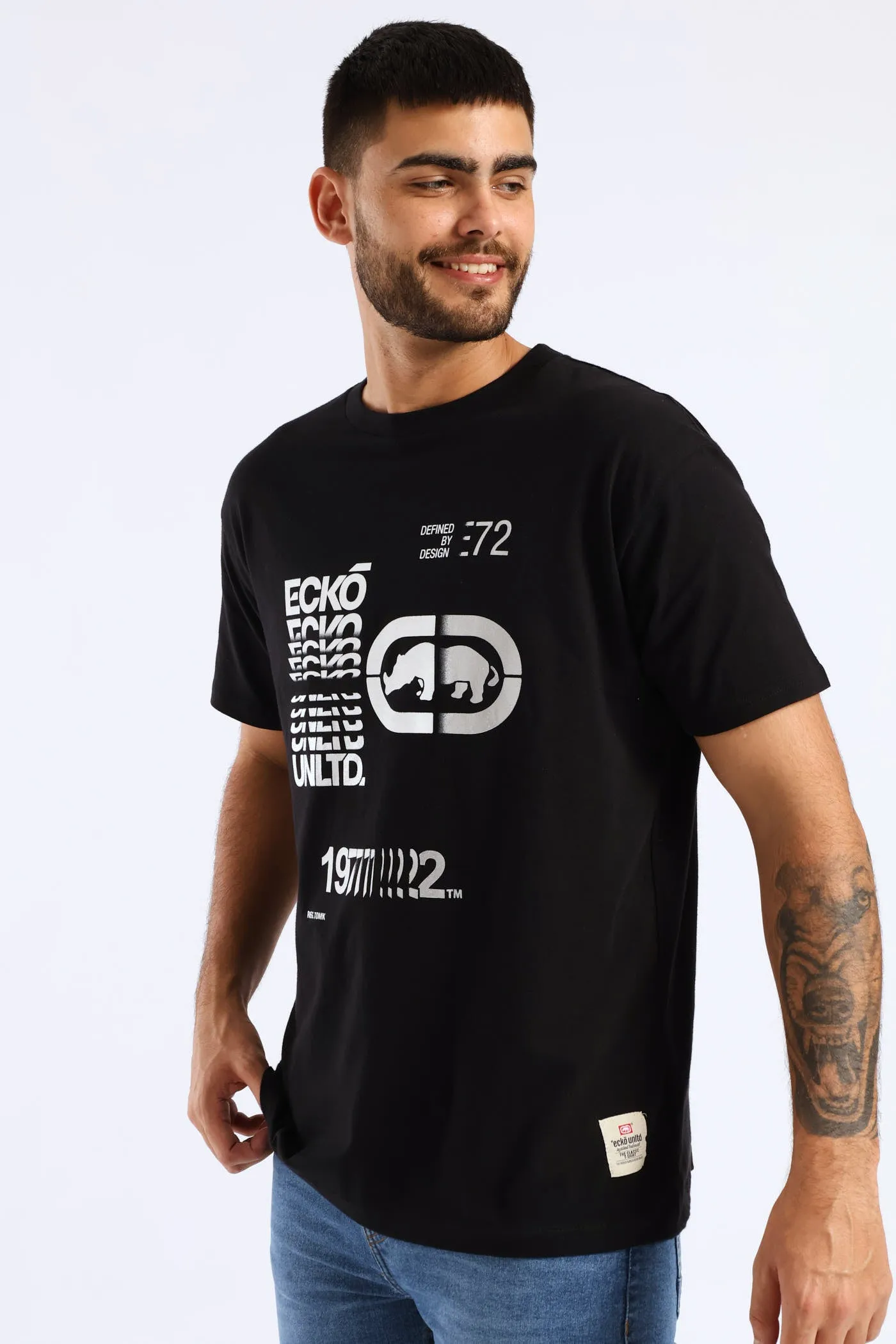 Stacked Logo Tee - Black sold by Edgars product image thumbnail 3