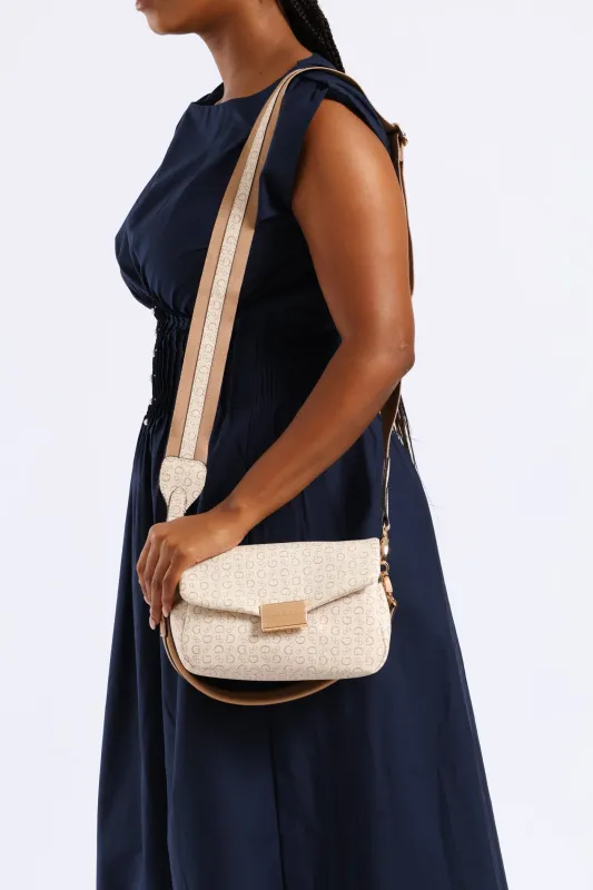 Jarson Crossbody Flap Bag - Khaki sold by Edgars