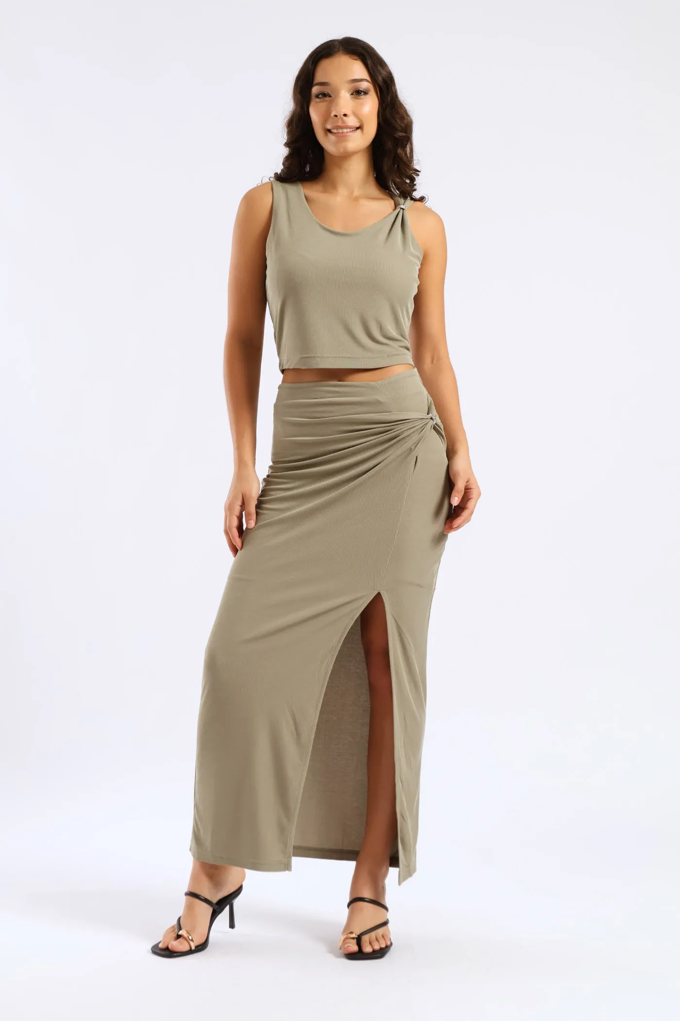 Aimee Jewel Drape Top - Moss Green sold by Edgars product image thumbnail 3