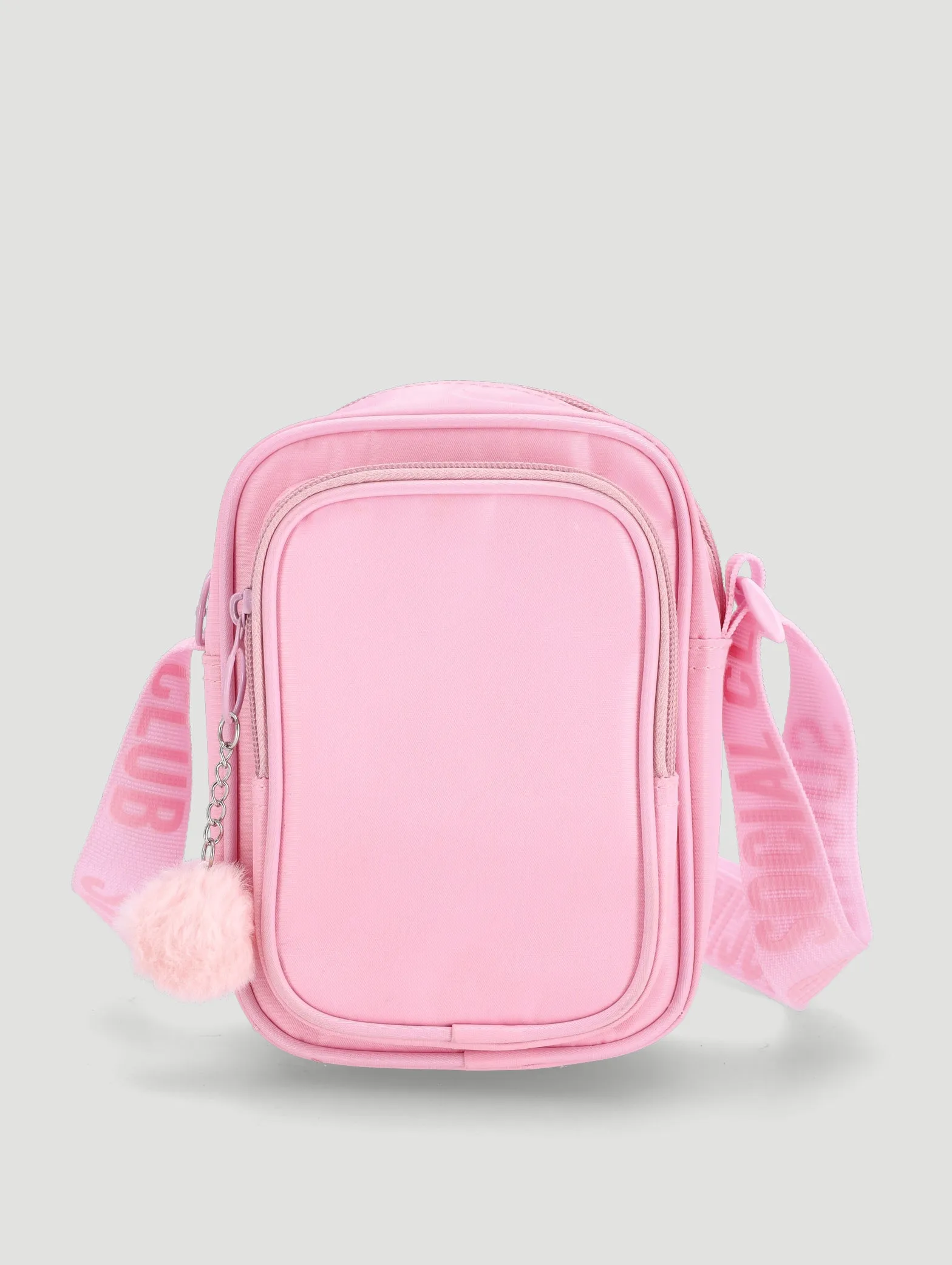 Girls Heart Nylon Sling Bag - Pink sold by Edgars