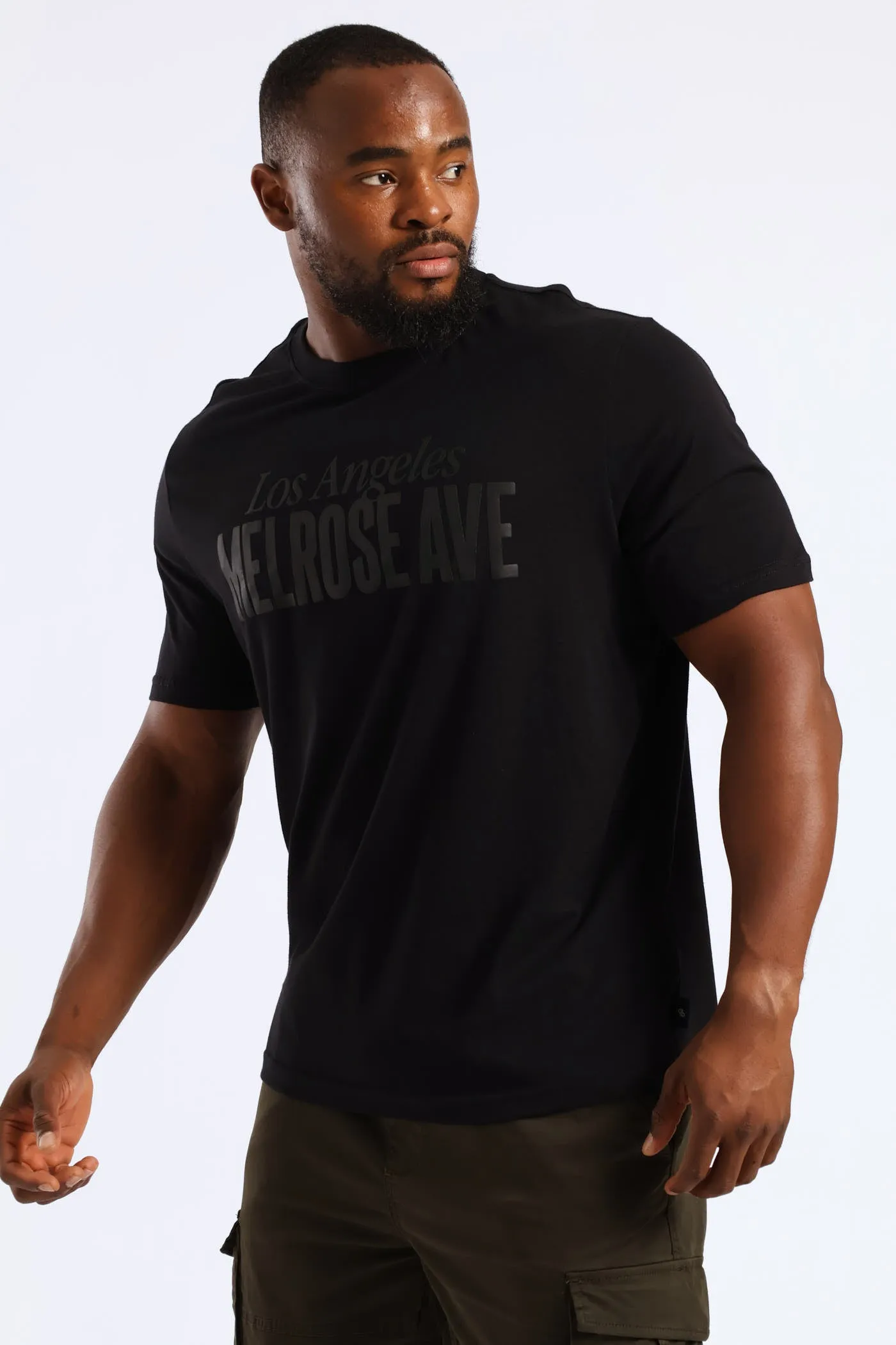 Melrose Ave HD Print Tee - Black sold by Edgars product image thumbnail 2