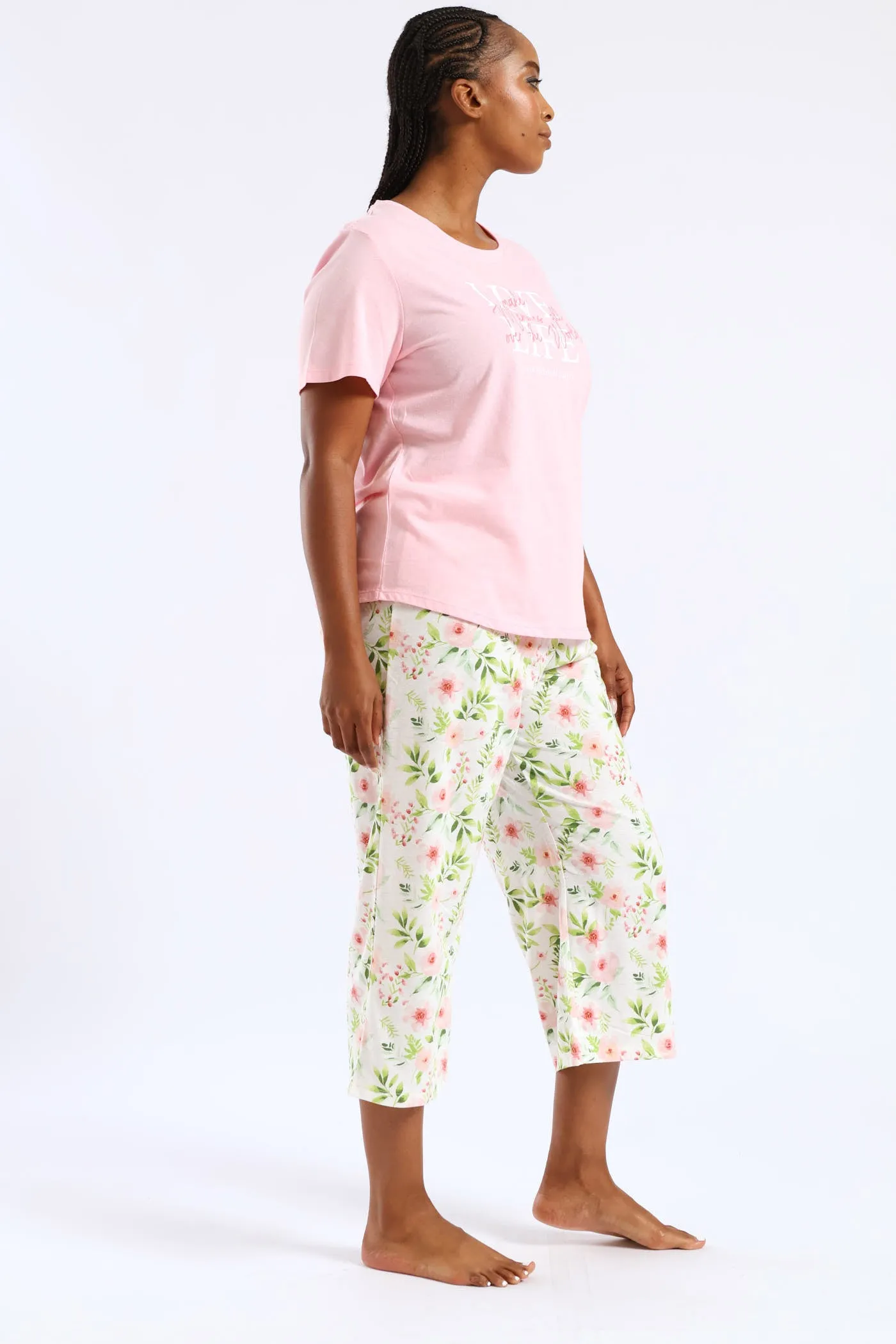 Live Life Tee & Capri Pant Set - Pink sold by Edgars product image thumbnail 2