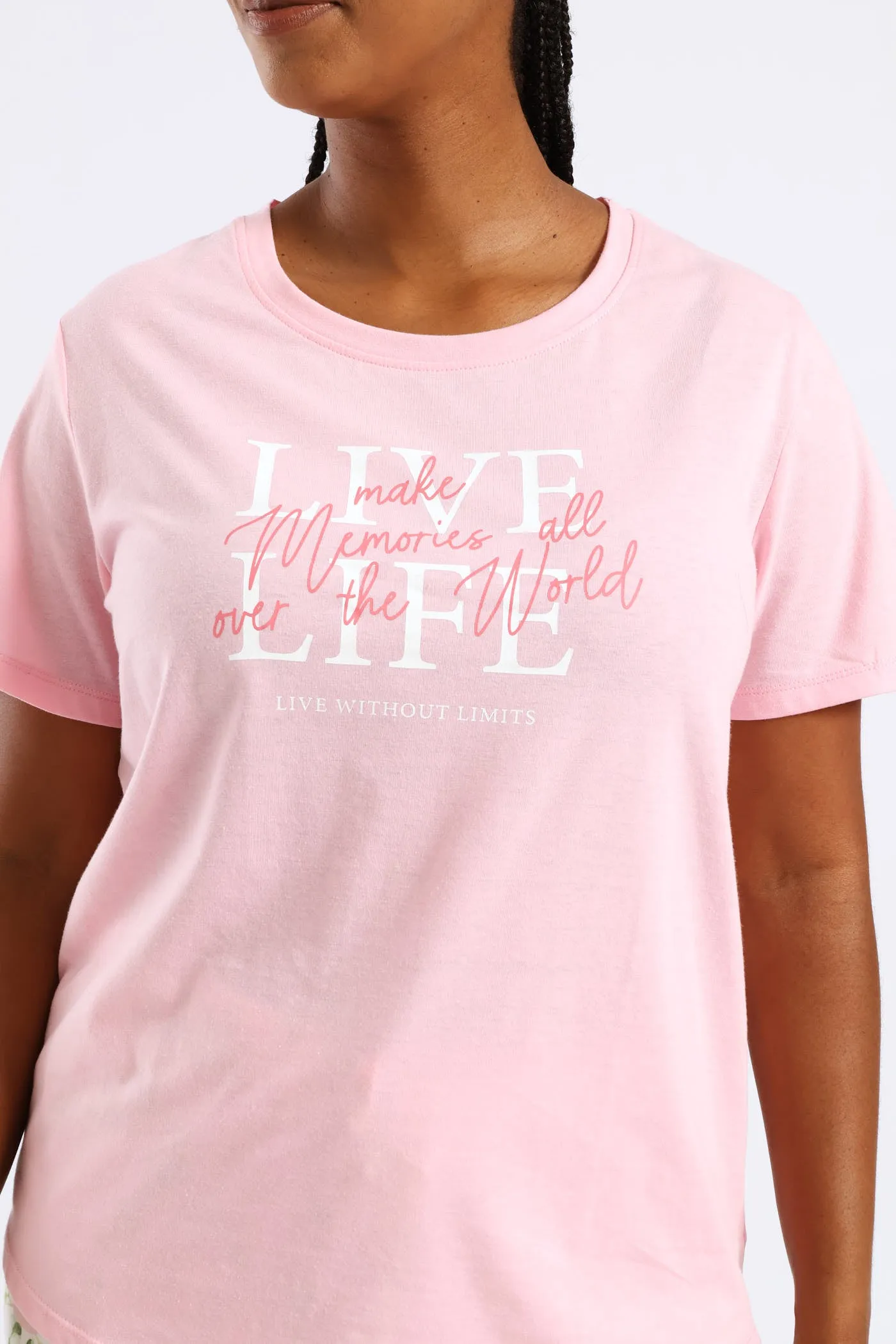 Live Life Tee & Capri Pant Set - Pink sold by Edgars product image thumbnail 4