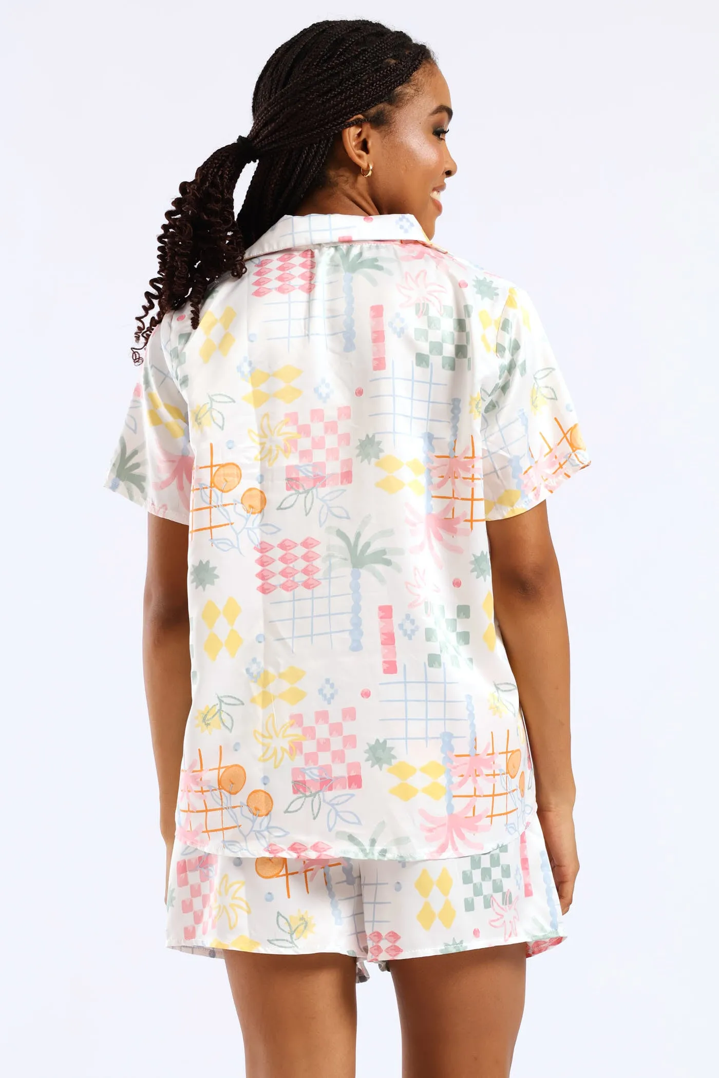 Button Through & Satin Short Set - Multi sold by Edgars product image thumbnail 5