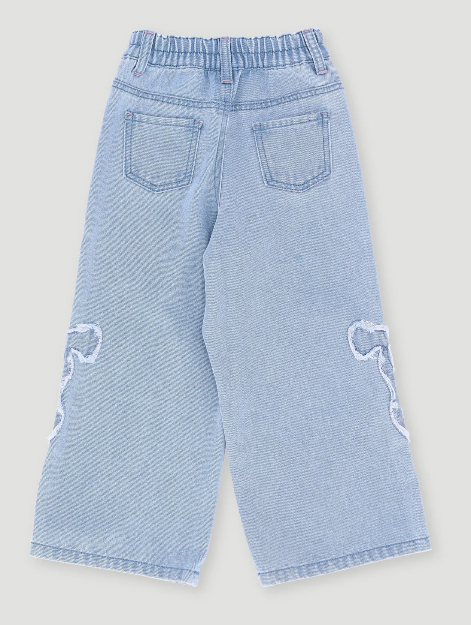 Pre-Girls Bow Embroidery Mom Jean - Light Blue sold by Edgars product image thumbnail 2