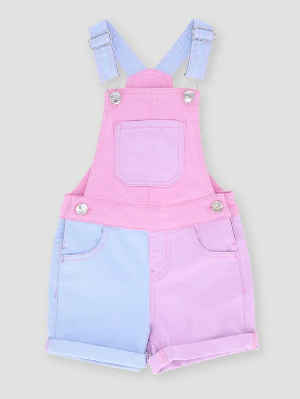 Pre Girls Colour Block Dungaree - Multi sold by Edgars