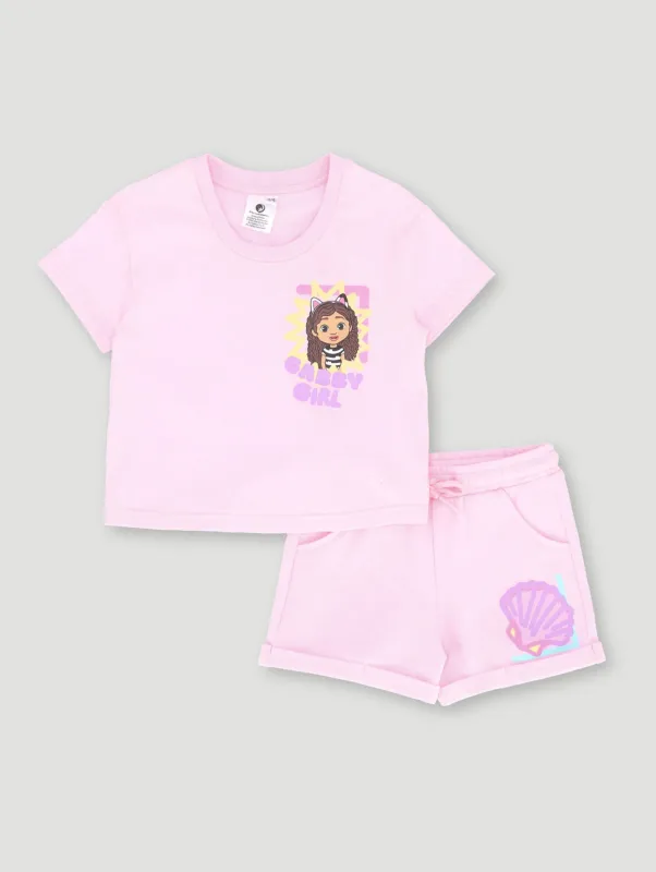 Pre-Girls Gaby Boxy Tee & Short Set - Pink sold by Edgars