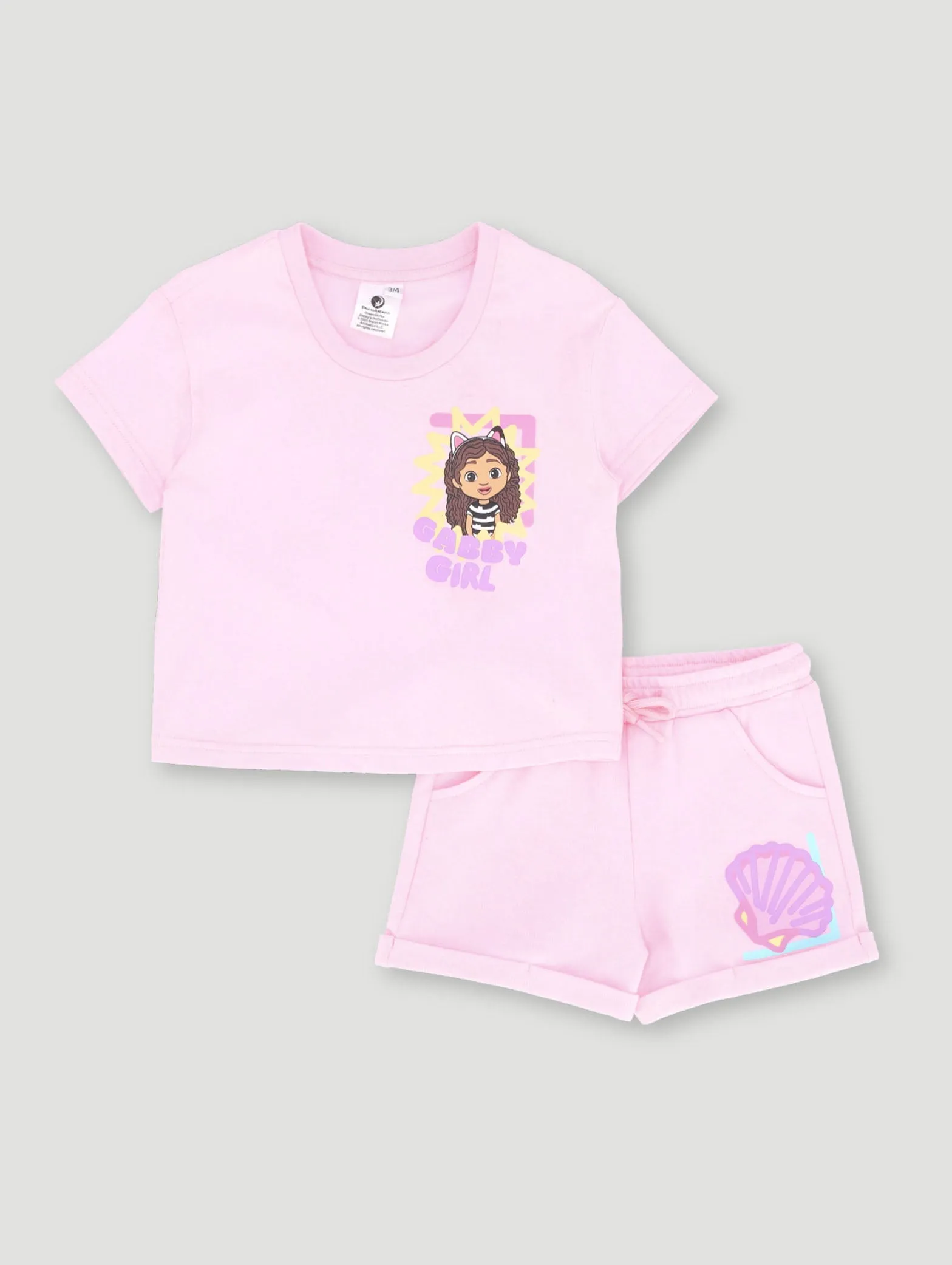 Pre-Girls Gaby Boxy Tee & Short Set - Pink sold by Edgars