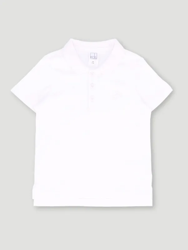 Pre-Boys Plain Golfer - White sold by Edgars